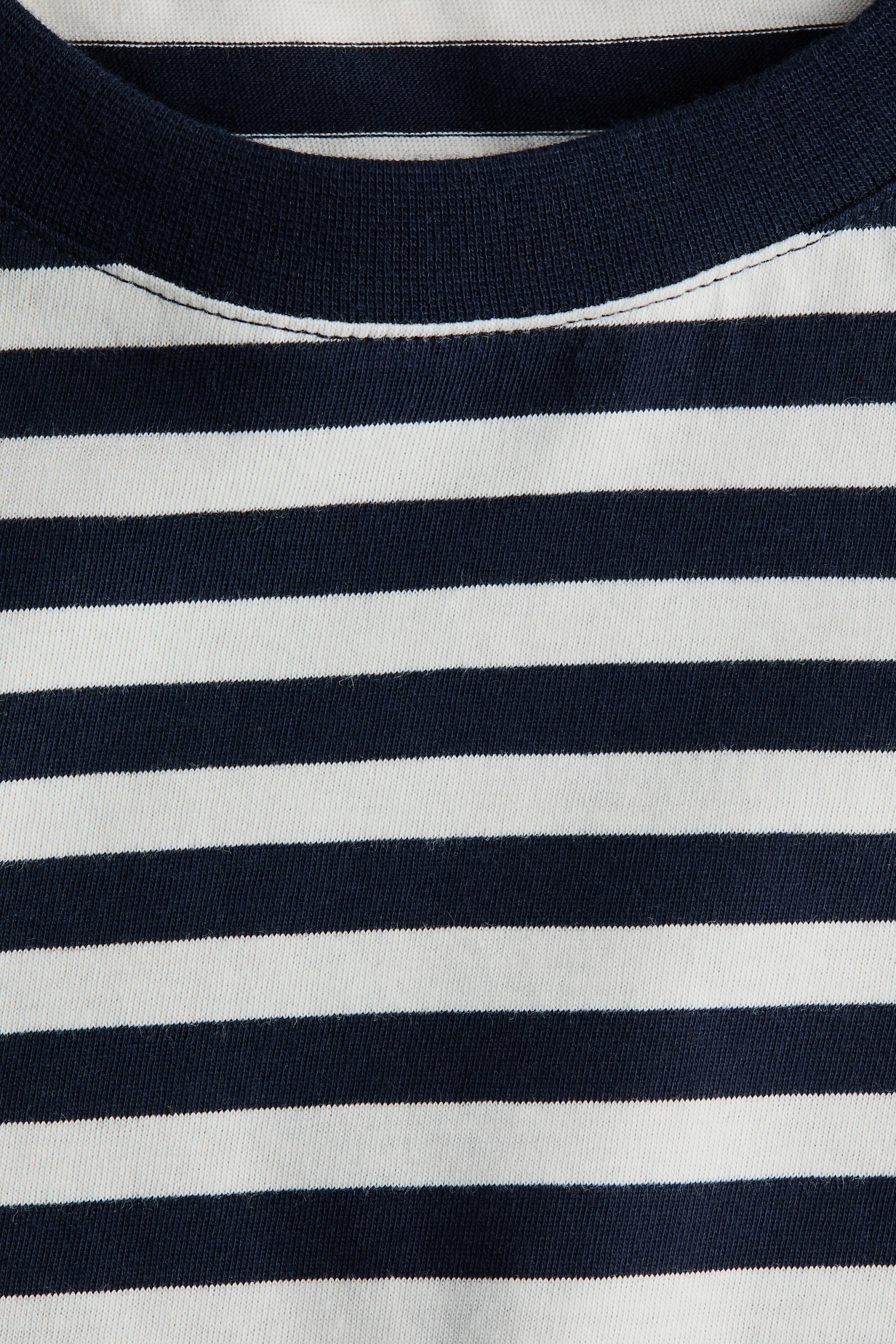 MAMA Cotton T-shirt - White/Navy blue striped/White/Dark brown/White/Black - 5