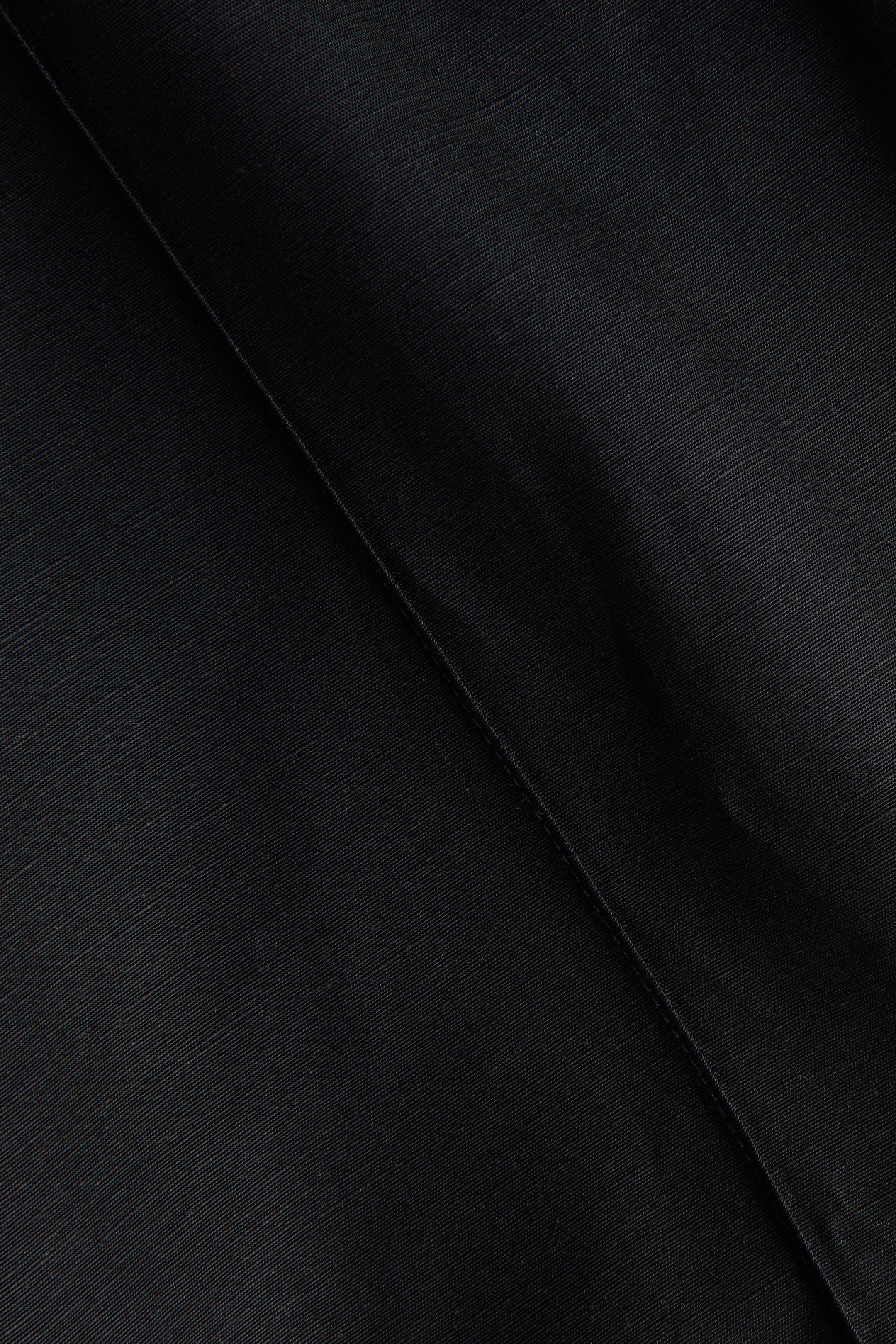 Linen-Blend Barrel-Leg Pants