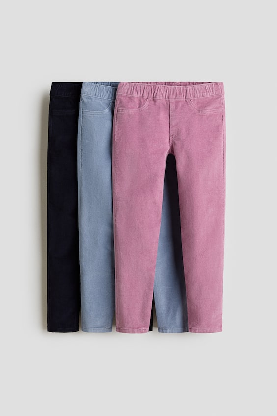 Детские брюки H&M 3-pack Corduroy Jeggings