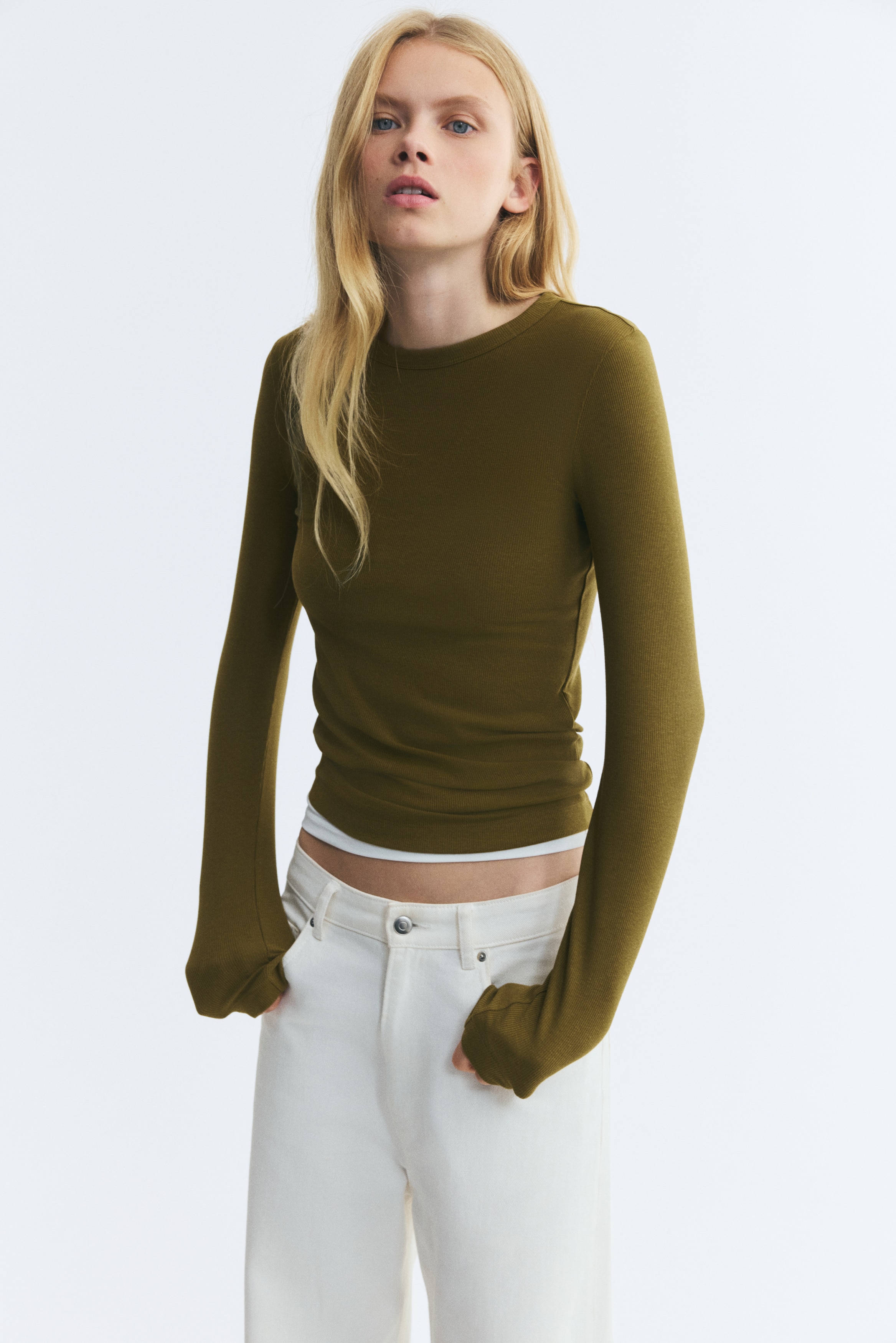 レディース 長袖トップス | グリーン・緑 | H&M JP