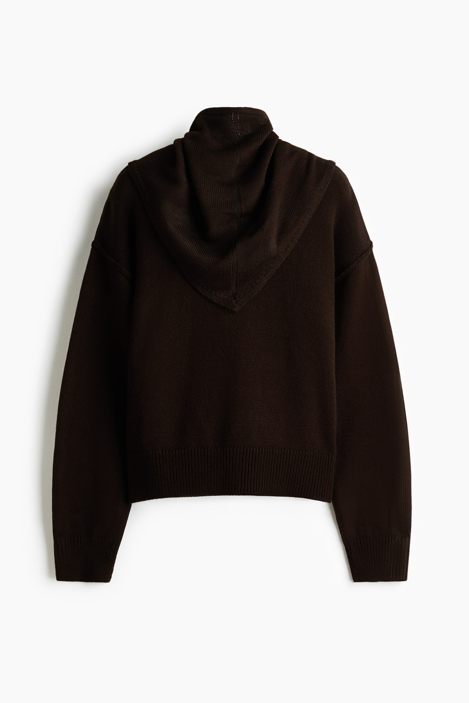 Jumper with scarf - Dark brown - 2