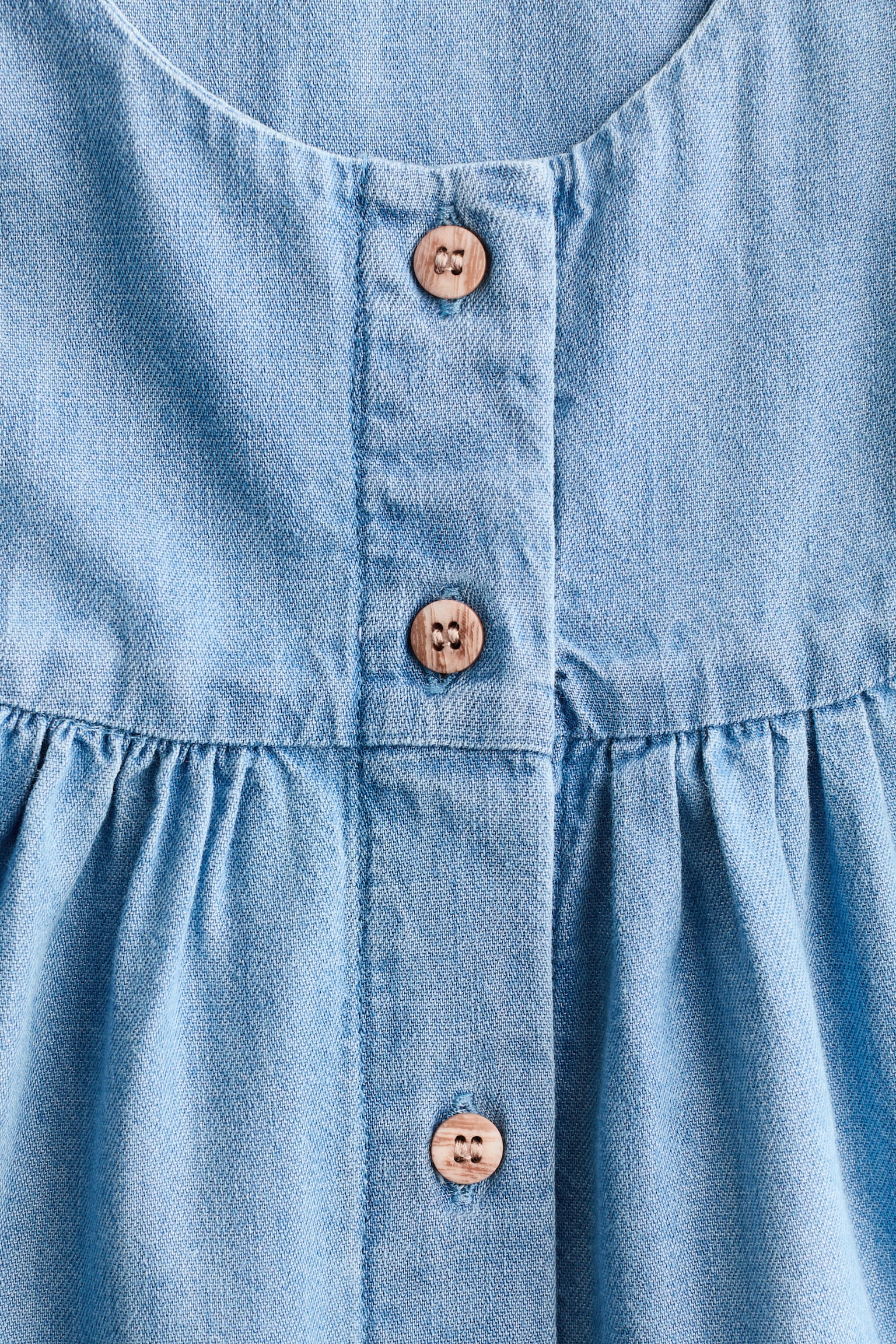 Детское платье H&M Denim Dress, цвет: Светлый джинсовый синий — фото 5