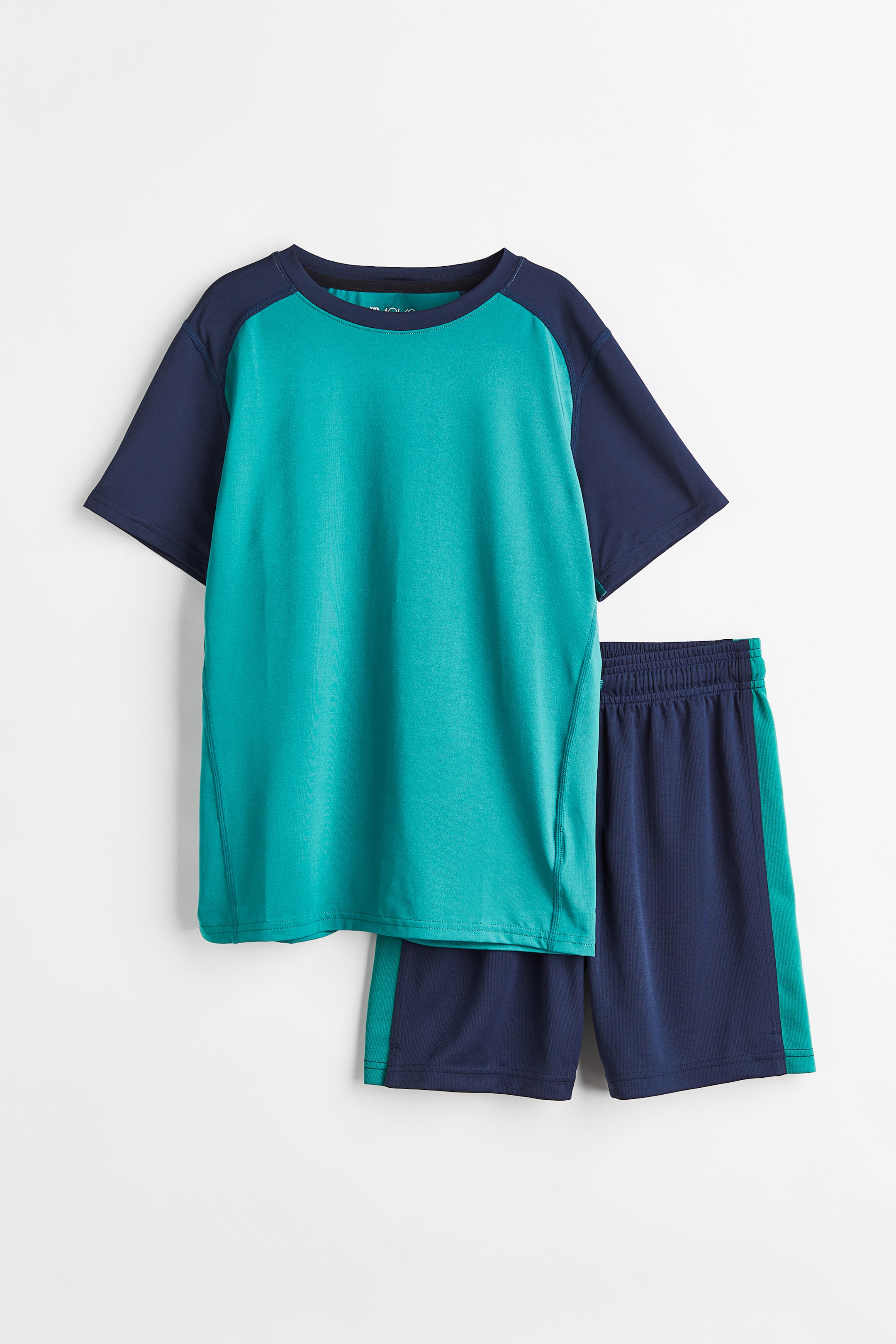 View larger image: 2-Piece Sports Set with DryMove™ - Sea green/color-block - Kids | H&M US 1