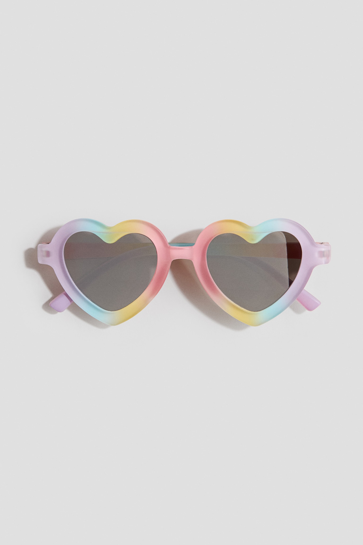 Lentes de sol diseño de corazón - Rosa claro/Franjas de arcoíris