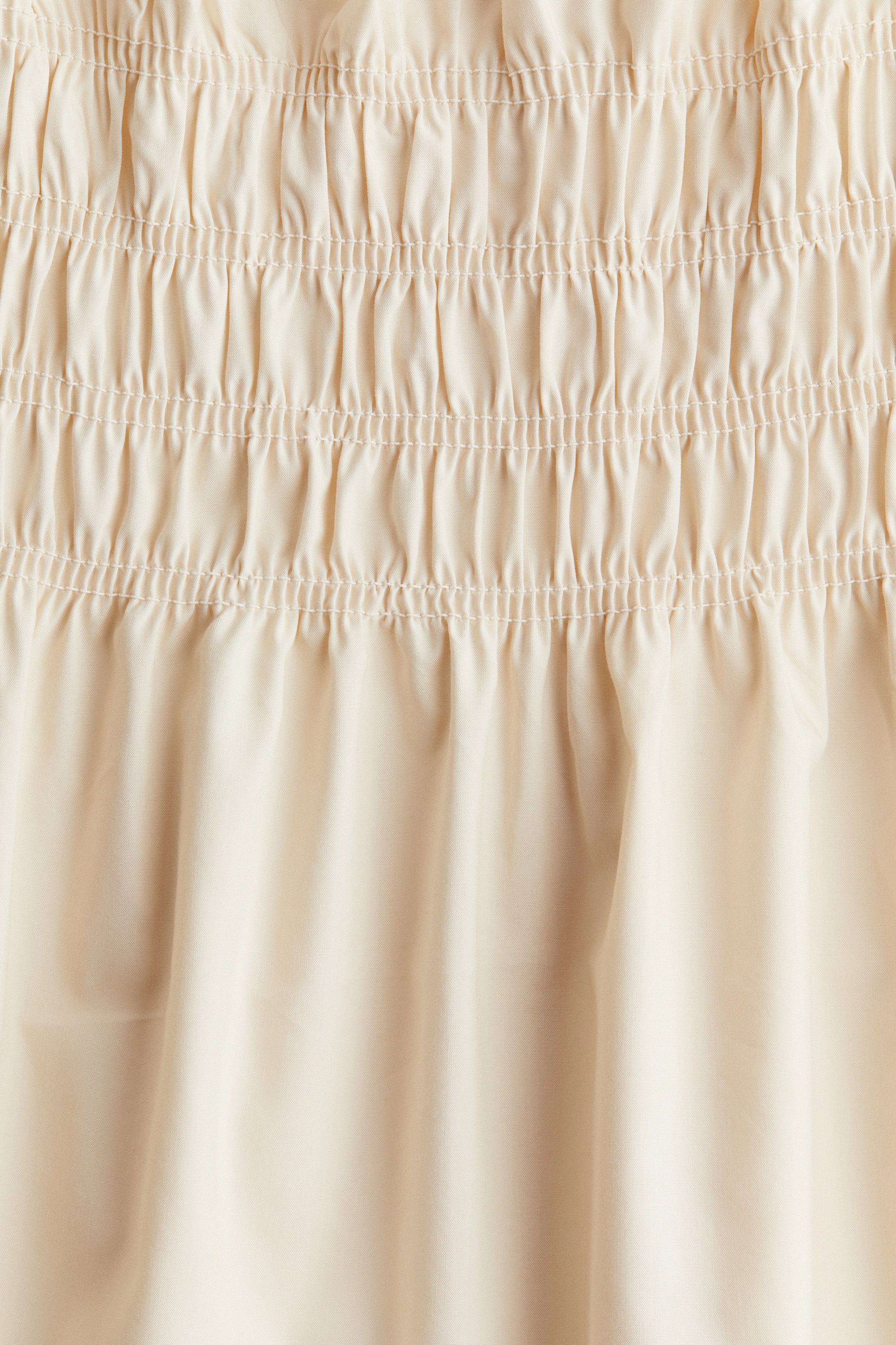 Smock-detail poplin dress