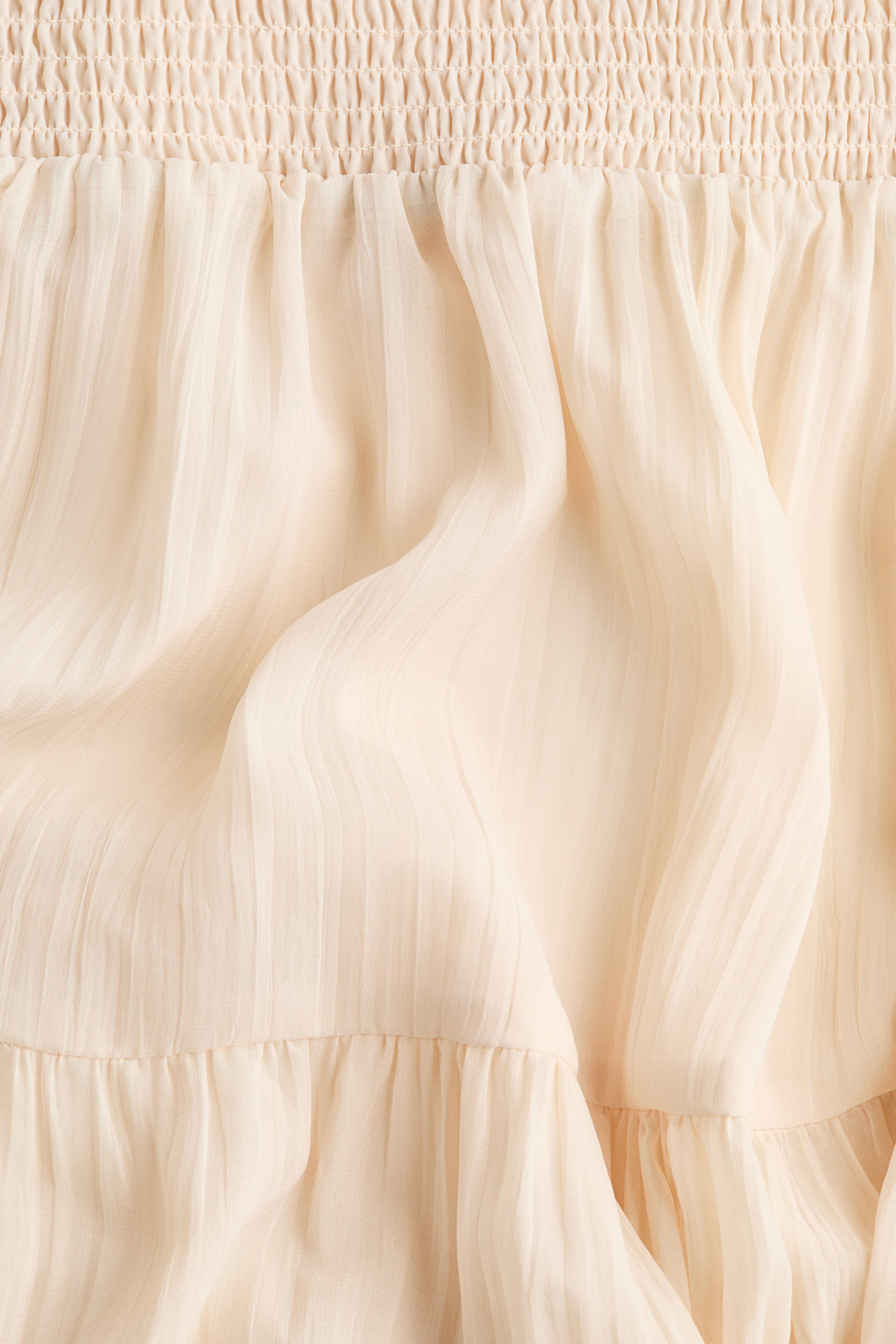 Smocked Chiffon Skirt