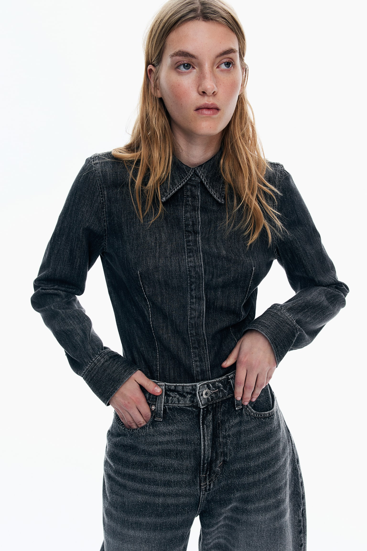 Denim shirt - Dark grey/Denim blue/Dark denim blue/Black - 5