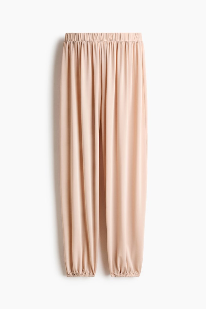 Pull-On Balloon Pants - Light beige/Black - 1