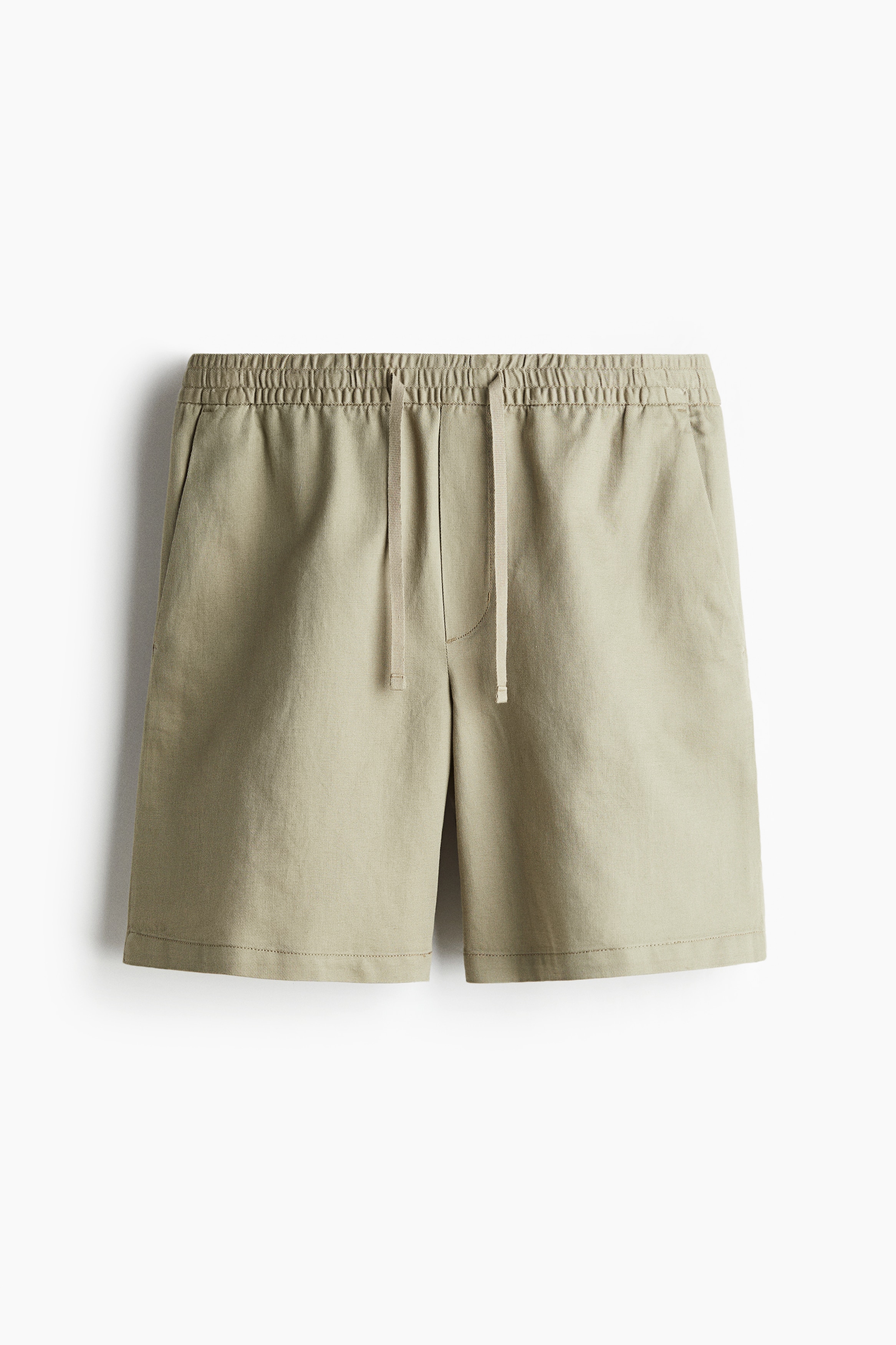Relaxed Fit Linen-blend shorts - Khaki green/Black/Cream/White