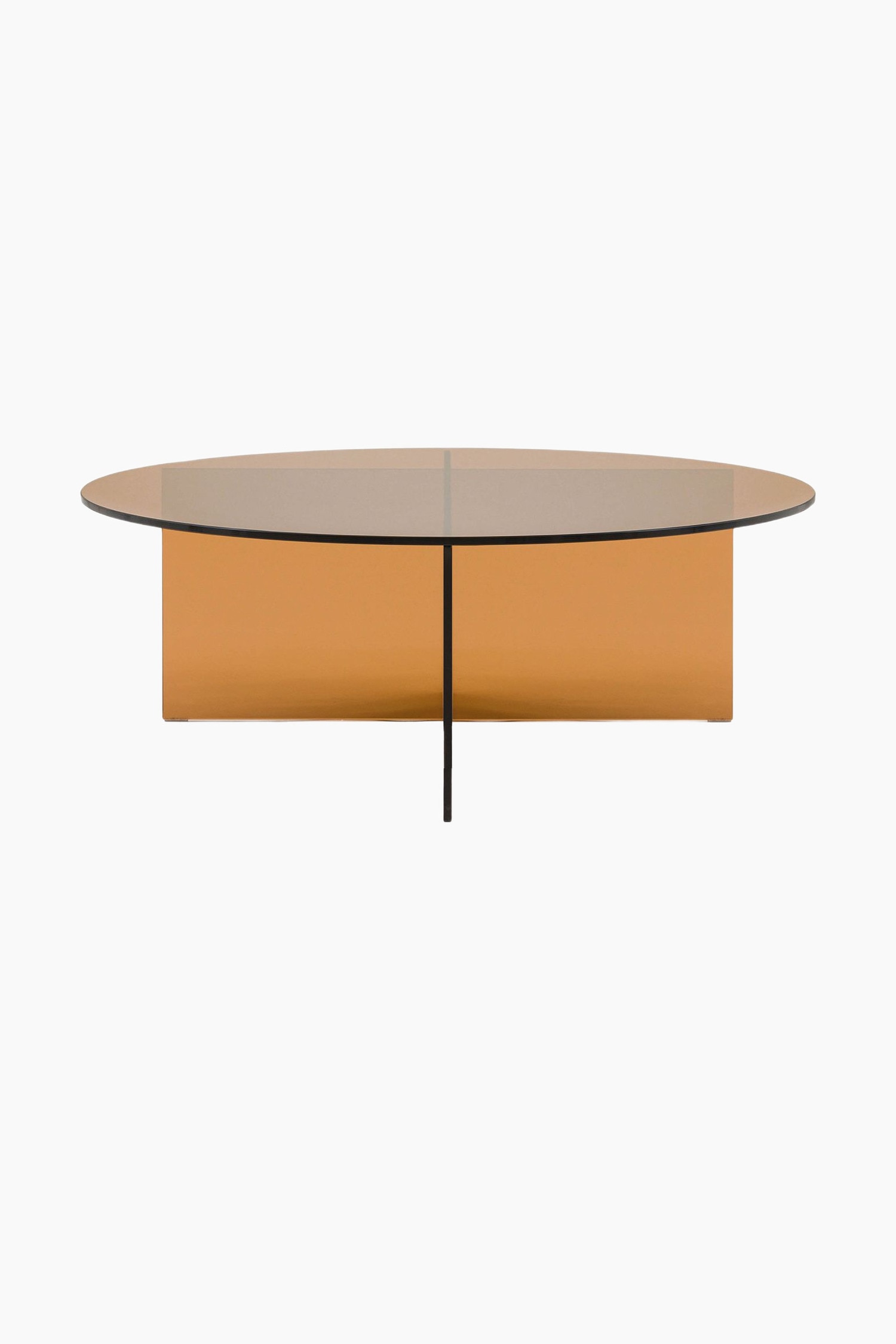 Glass Coffee Table - Brown/Grey