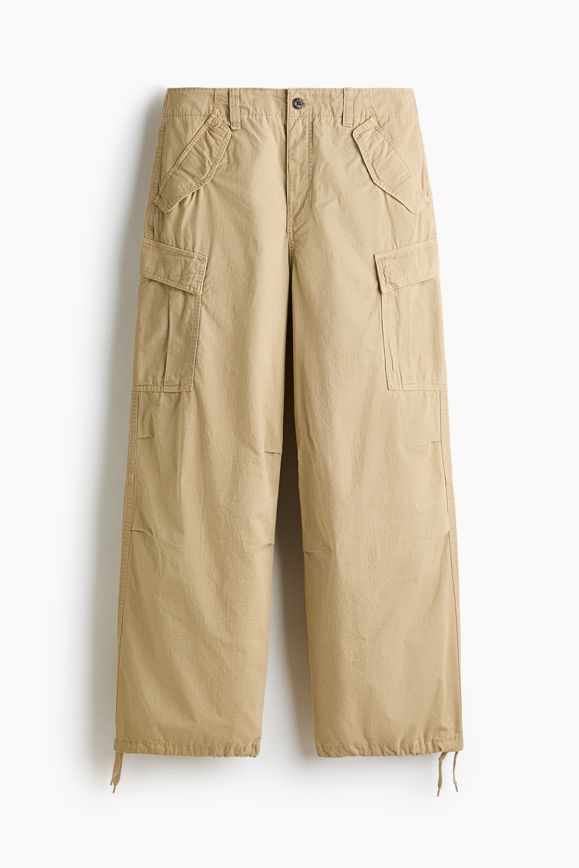 Loose-Fit Cargo Pants - Beige/Dark gray/Black