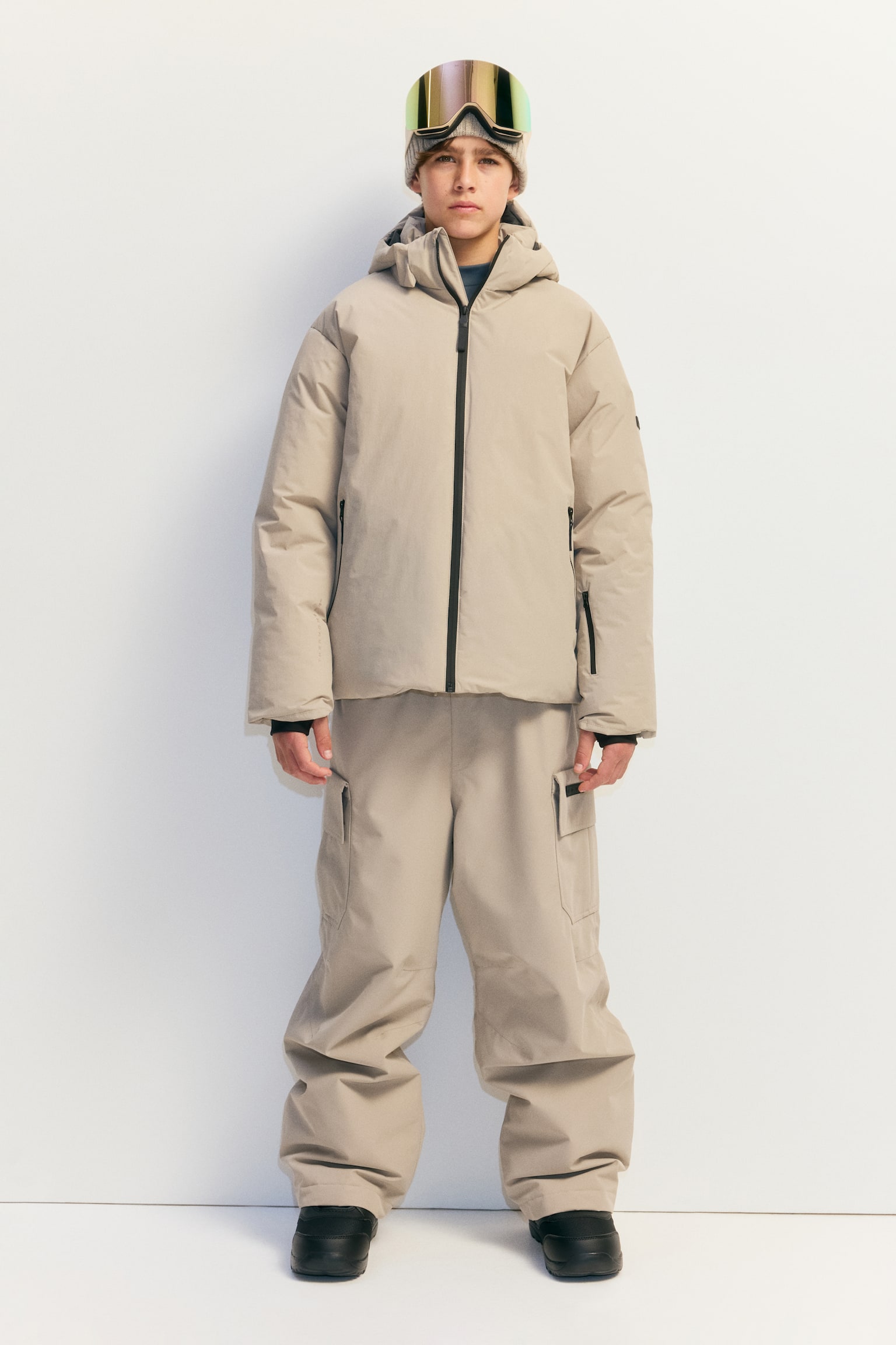 Ski trousers with StormMove™ - Dusty beige/Black - 10