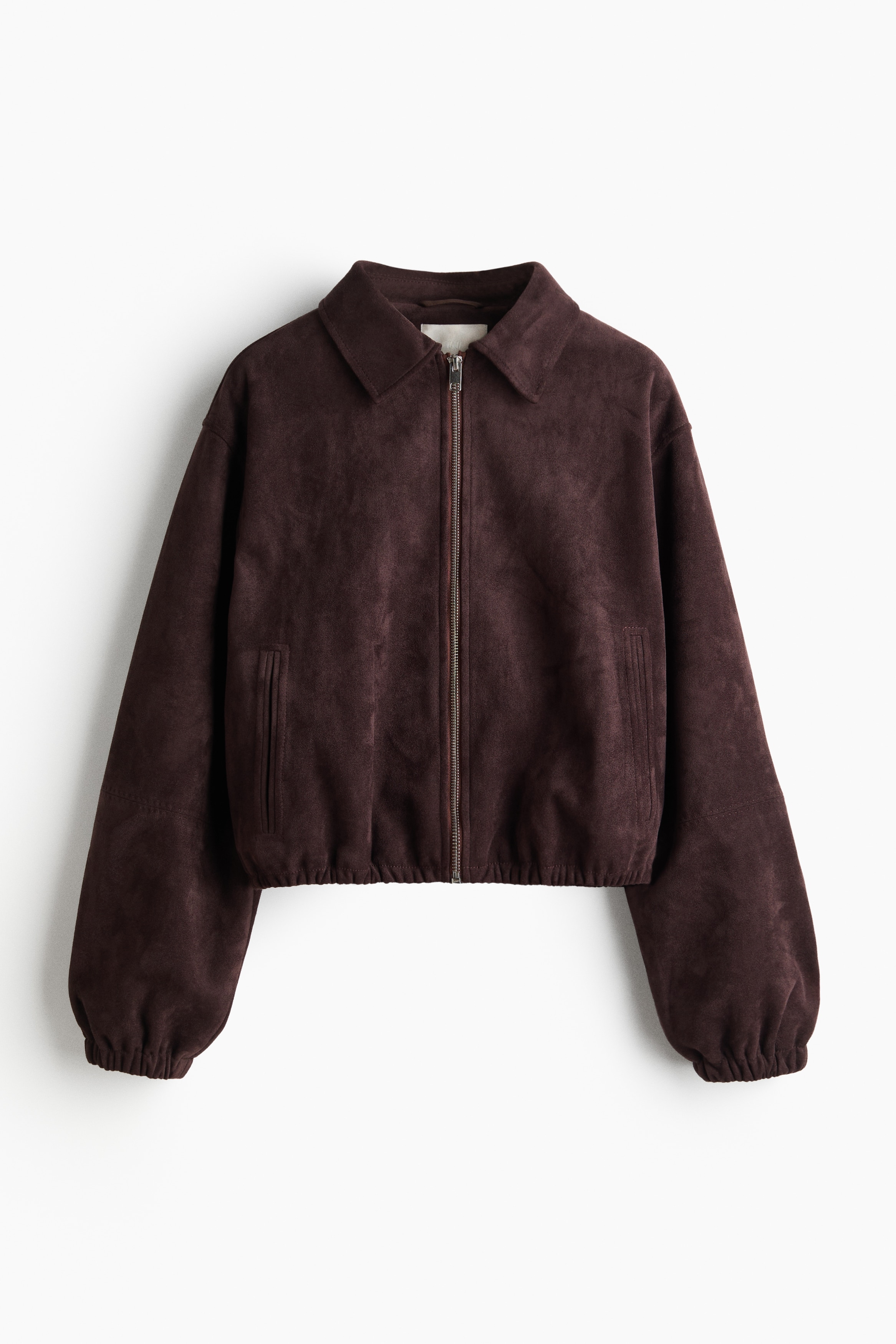 Jacket with Collar - Dark brown/Dark beige