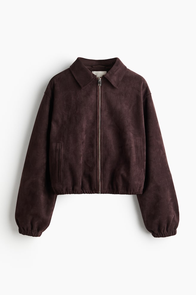 Collared jacket - Dark brown/Dark beige - 1