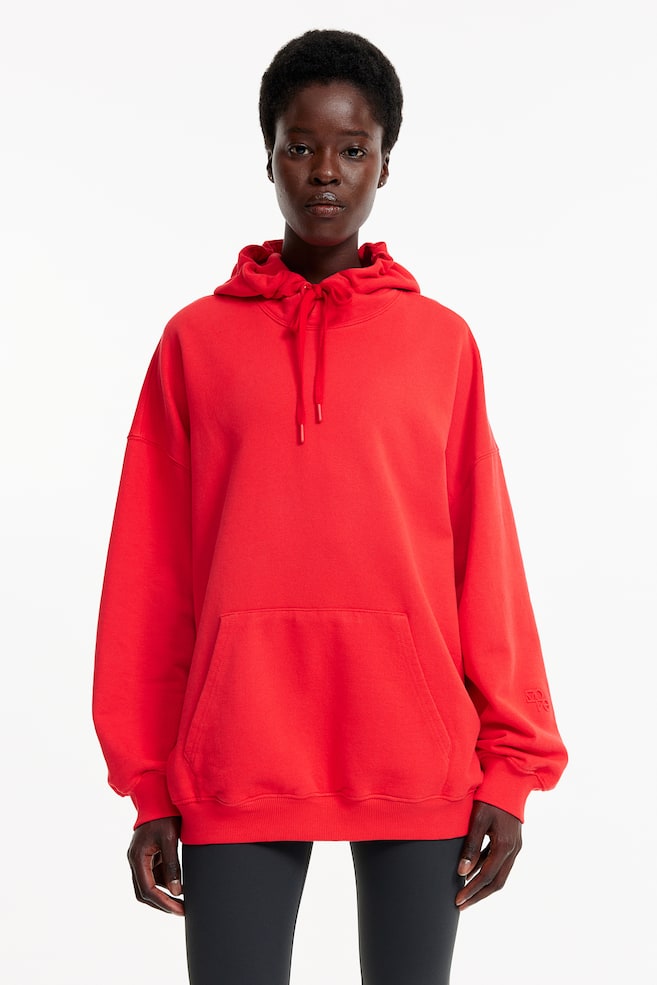 DryMove™ Sports hoodie - Bright red/Light beige/Dark brown/Lavender blue - 1