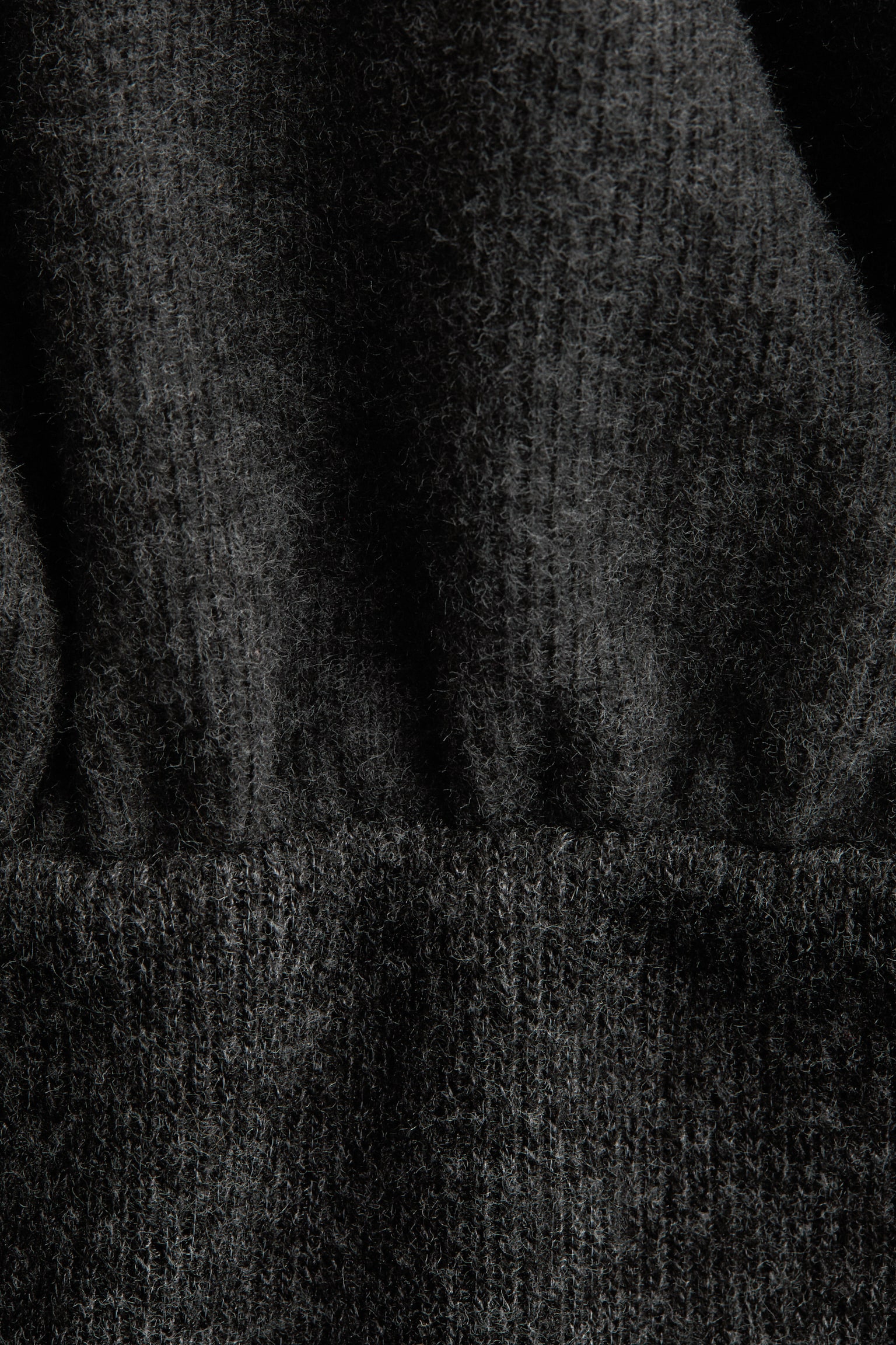Женский топ H&M Knit Mock Turtleneck Top, цвет: Тёмный серый меланжевый — фото 5