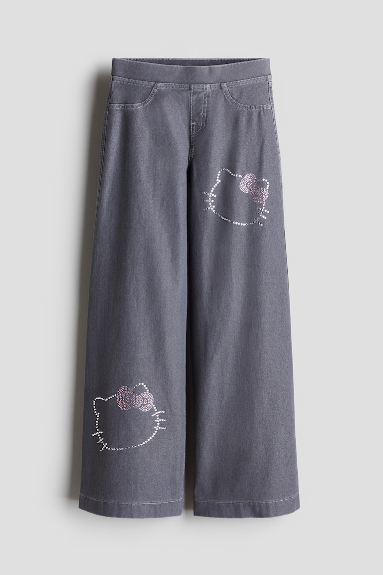 Široke pantalone sa izgledom teksasa