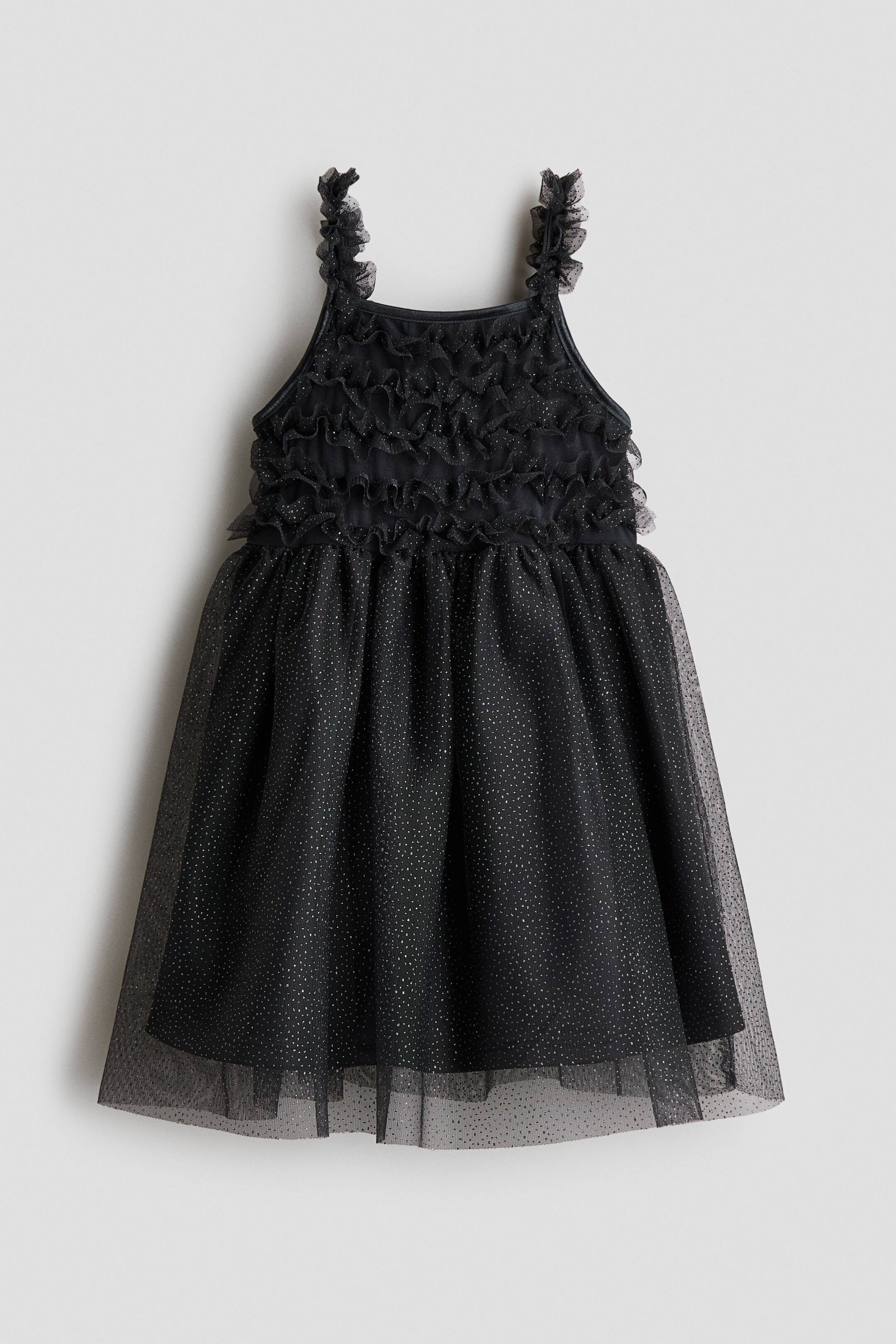 View larger image: Glittery tulle dress - Dark grey - Kids | H&M 1