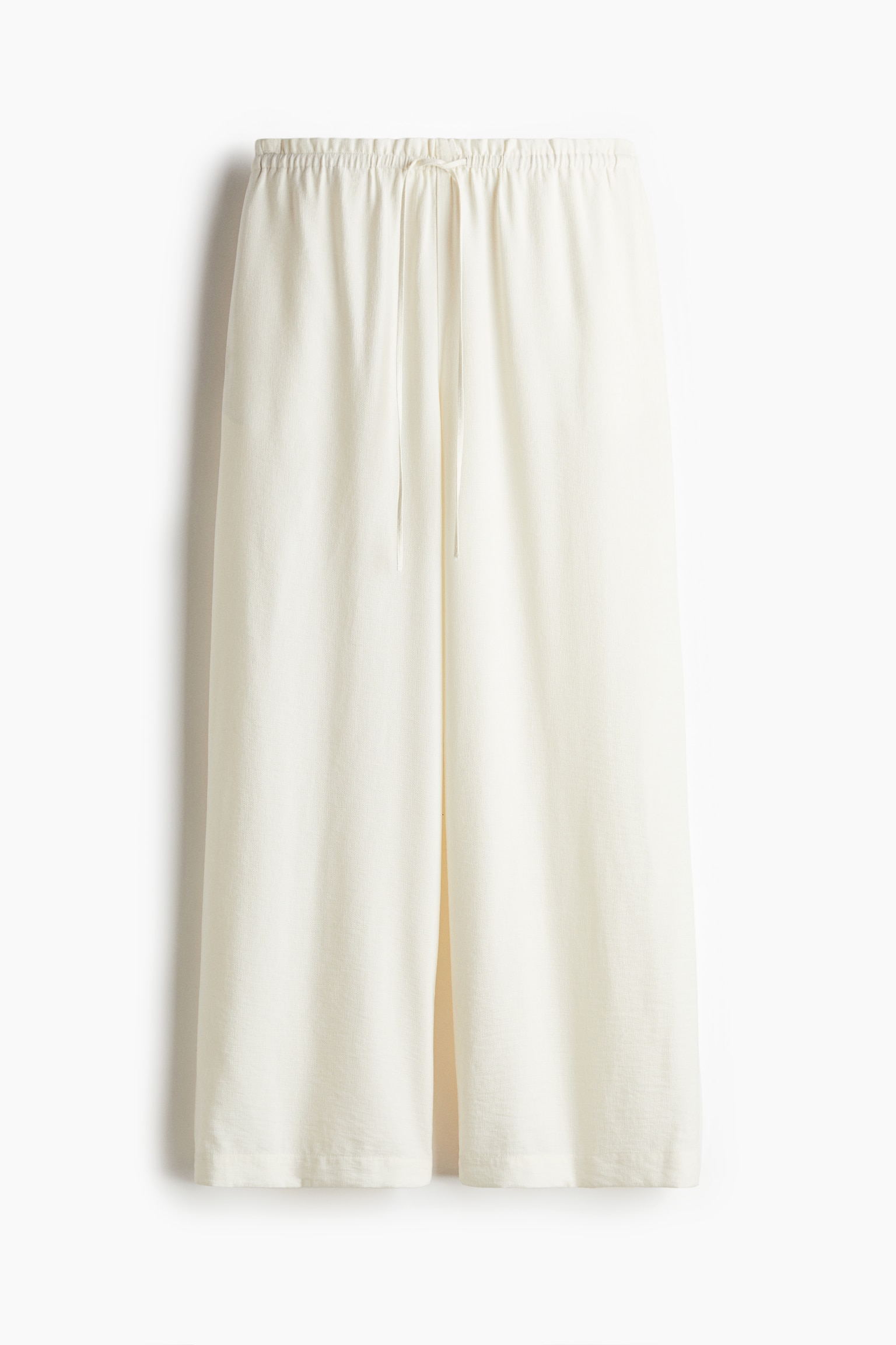 Straight Drawstring Pants - Cream/Black/Olive green - 2