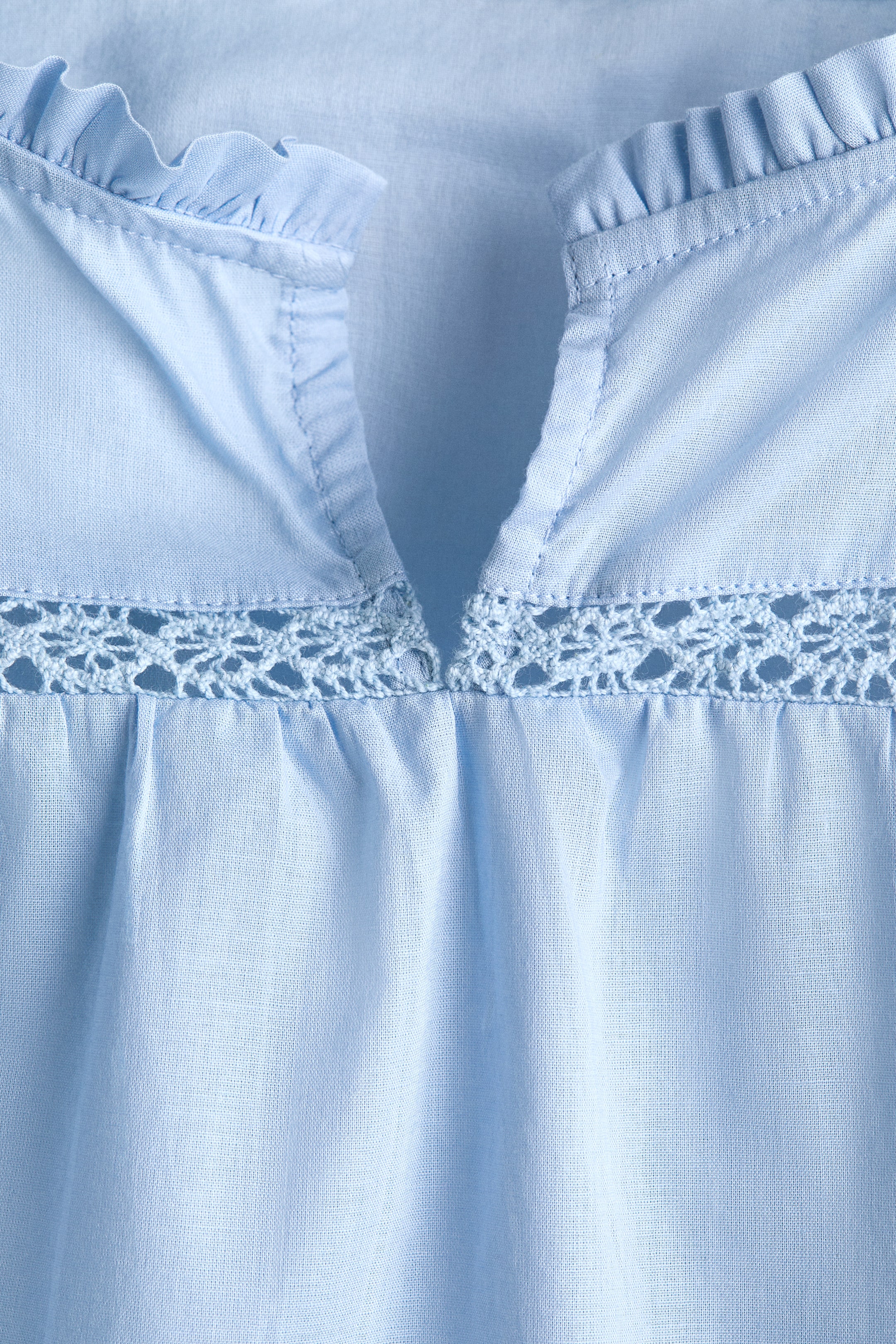 Детские блузки H&M Ruffle-Trimmed Cotton Blouse — фото 2