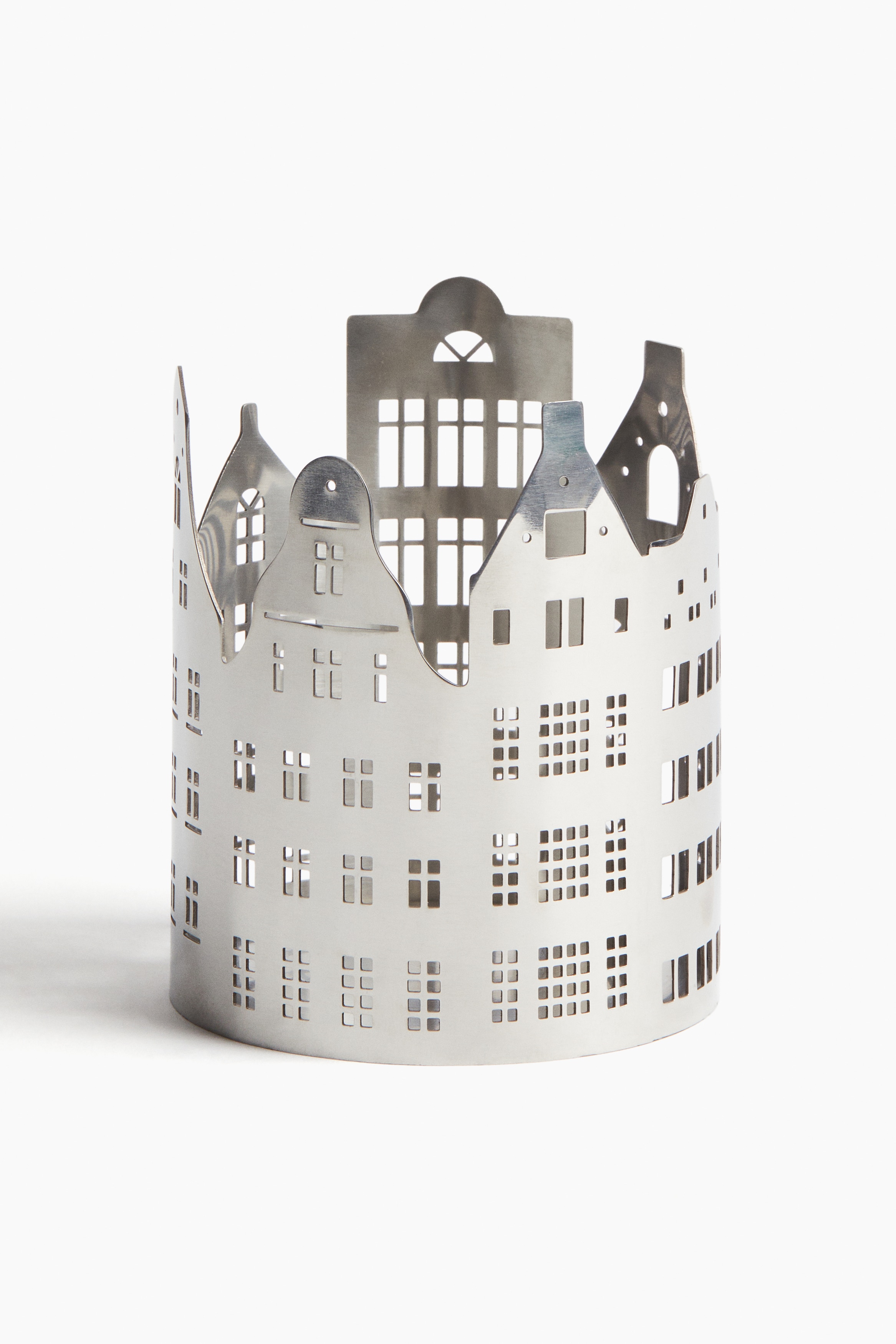 H&M Home  - Ljuslykta med stadssilhuett - Silver