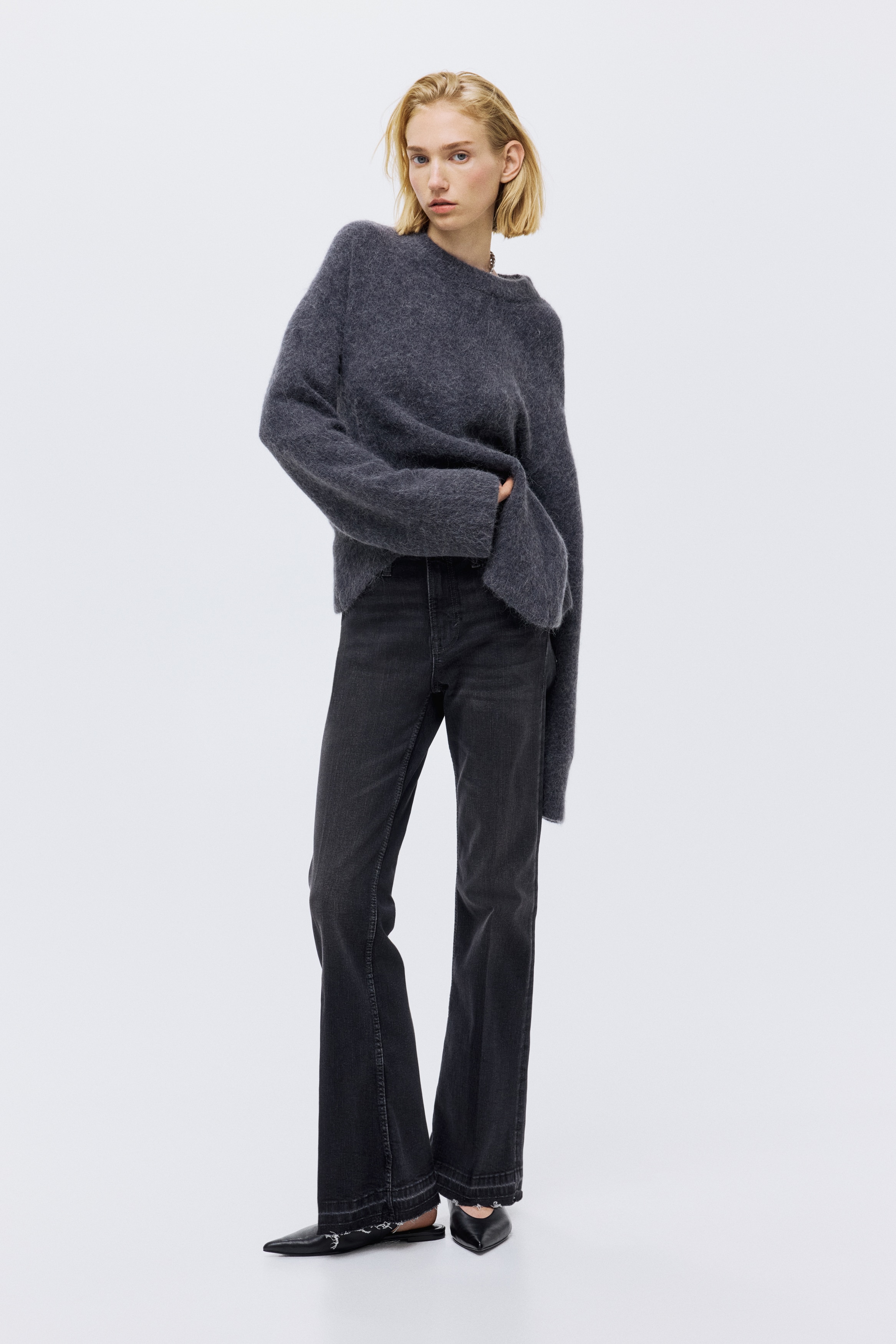 Flared High Jeans - Σκούρο γκρι/Ανοιχτό μπλε denim/Σκούρο μπλε denim/Σκούρο μπλε denim/Μπλε denim/Λευκό/Μπλε denim/Μπλε denim/Ανοιχτό μπλε denim/Μπλε denim/Μπλε denim