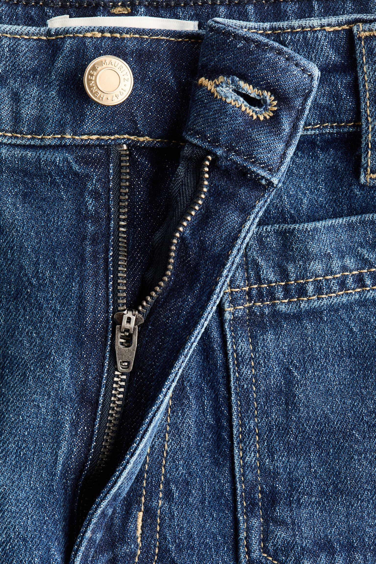 Wide High Jeans - Dark denim blue/Light red/Light denim blue/White/Navy denim blue/Dark brown/Powder pink - 3