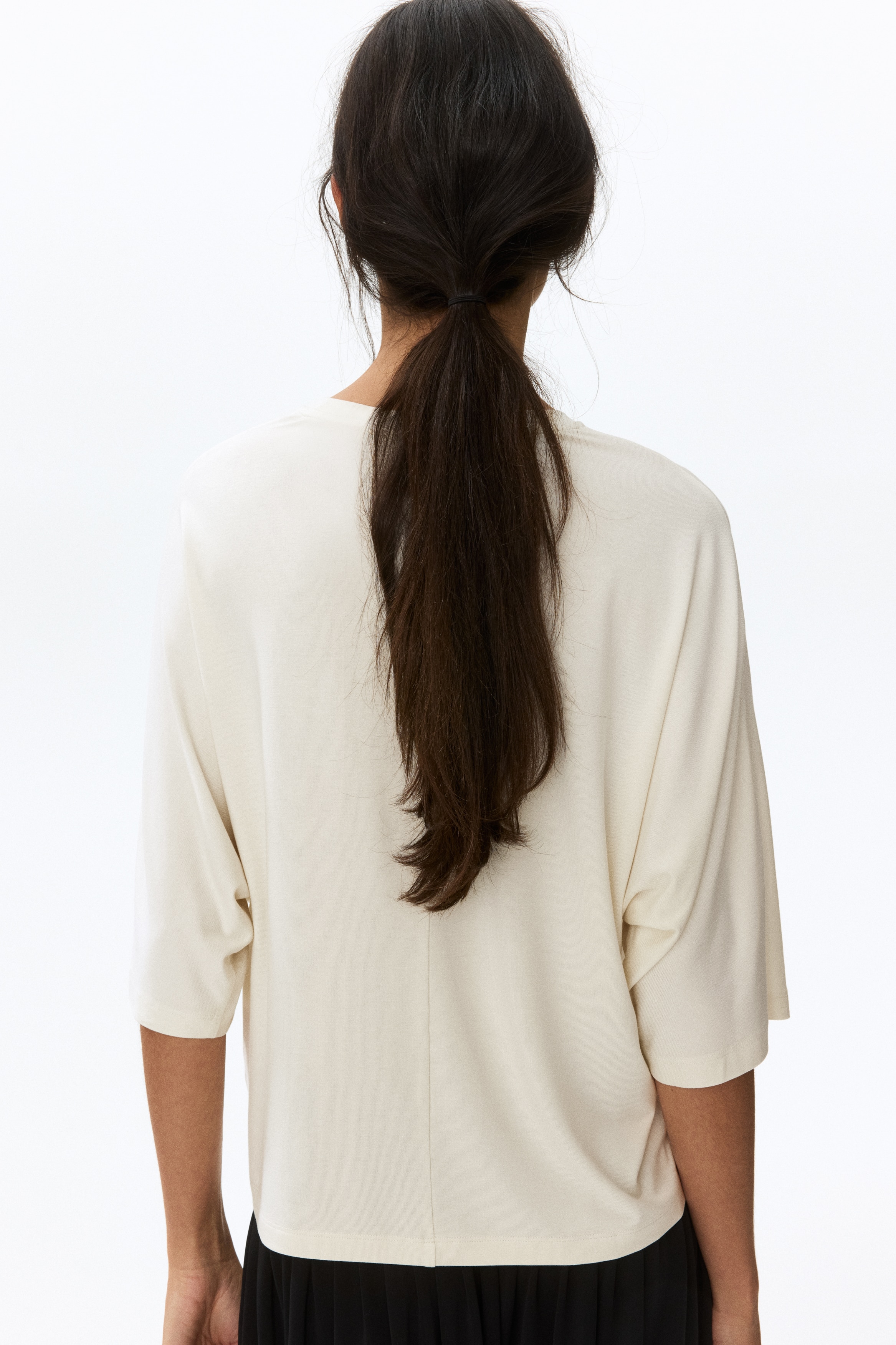 Batwing-Sleeved Viscose Top - thumbnail 9