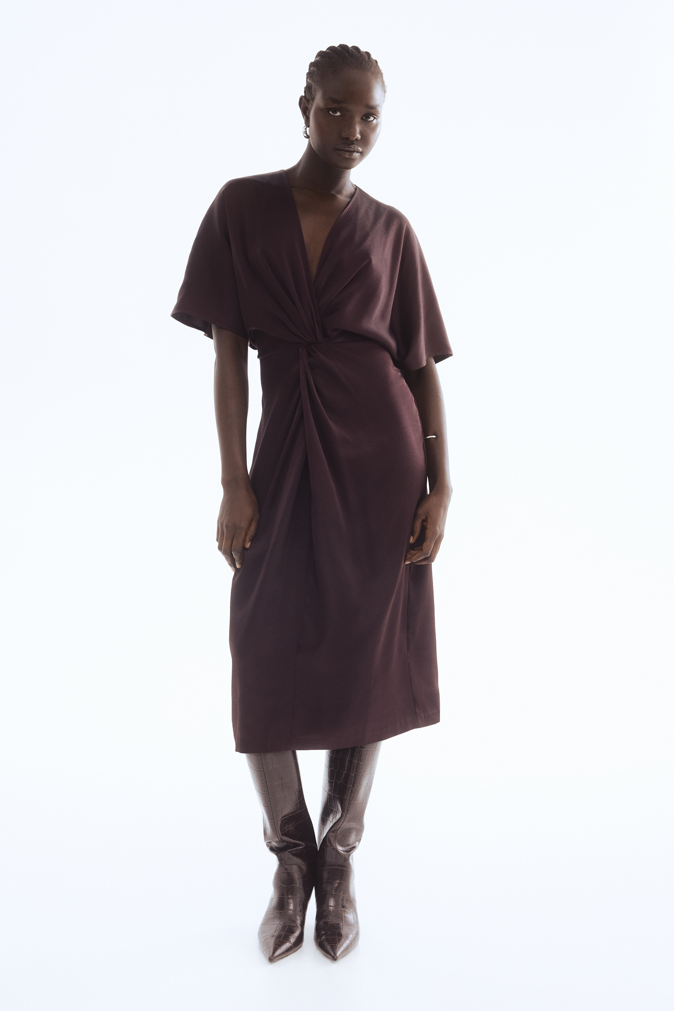 Twisted-detail dress