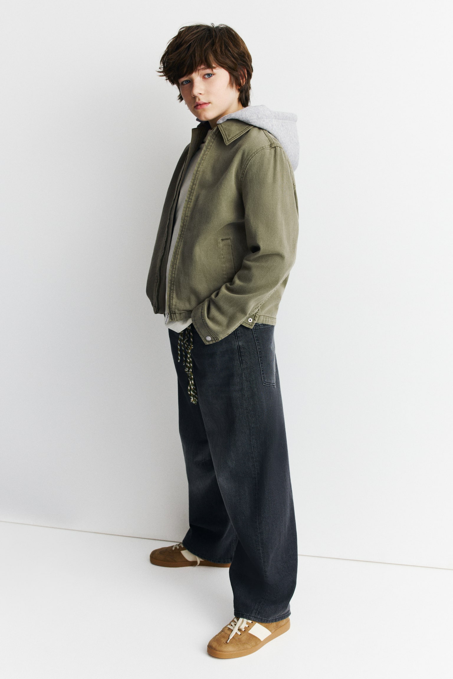 Hooded twill shacket - 3