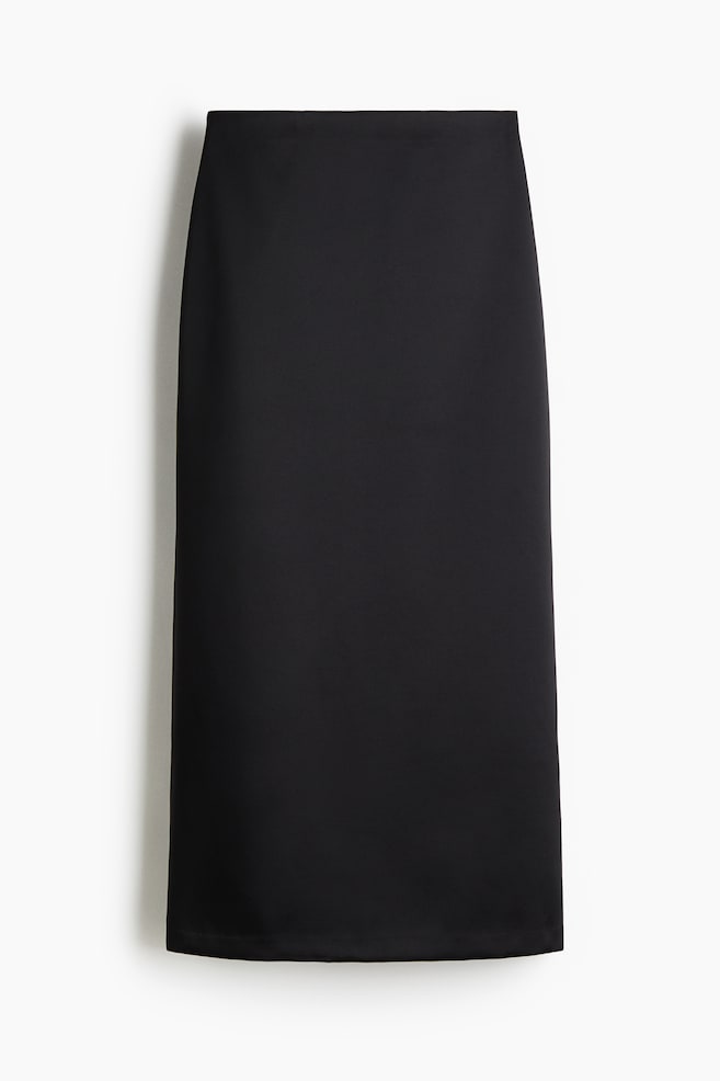 Jupe crayon longue - Noir - 1