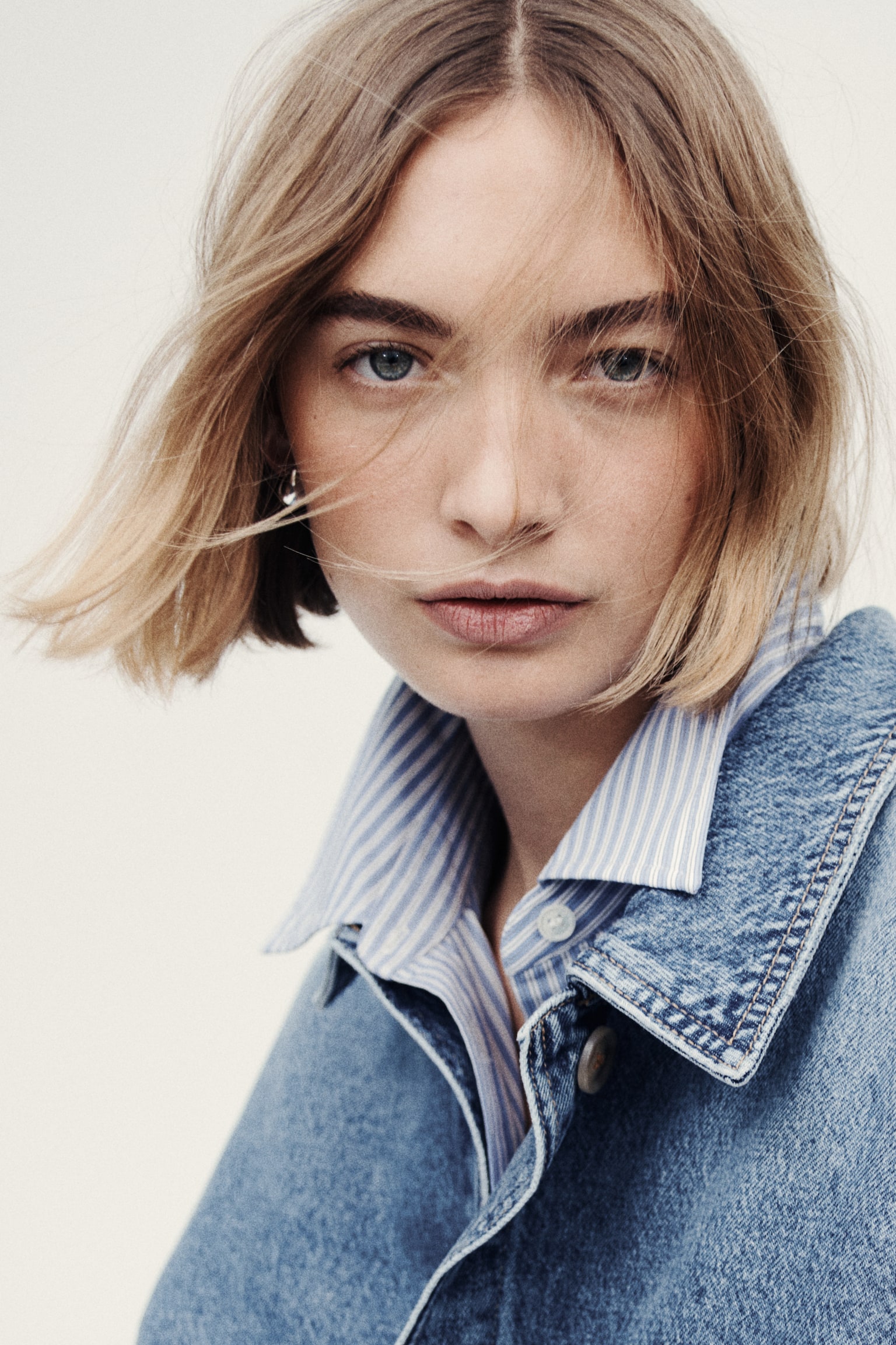 Denim shacket - Denim blue/Light denim blue/Dark denim blue - 8