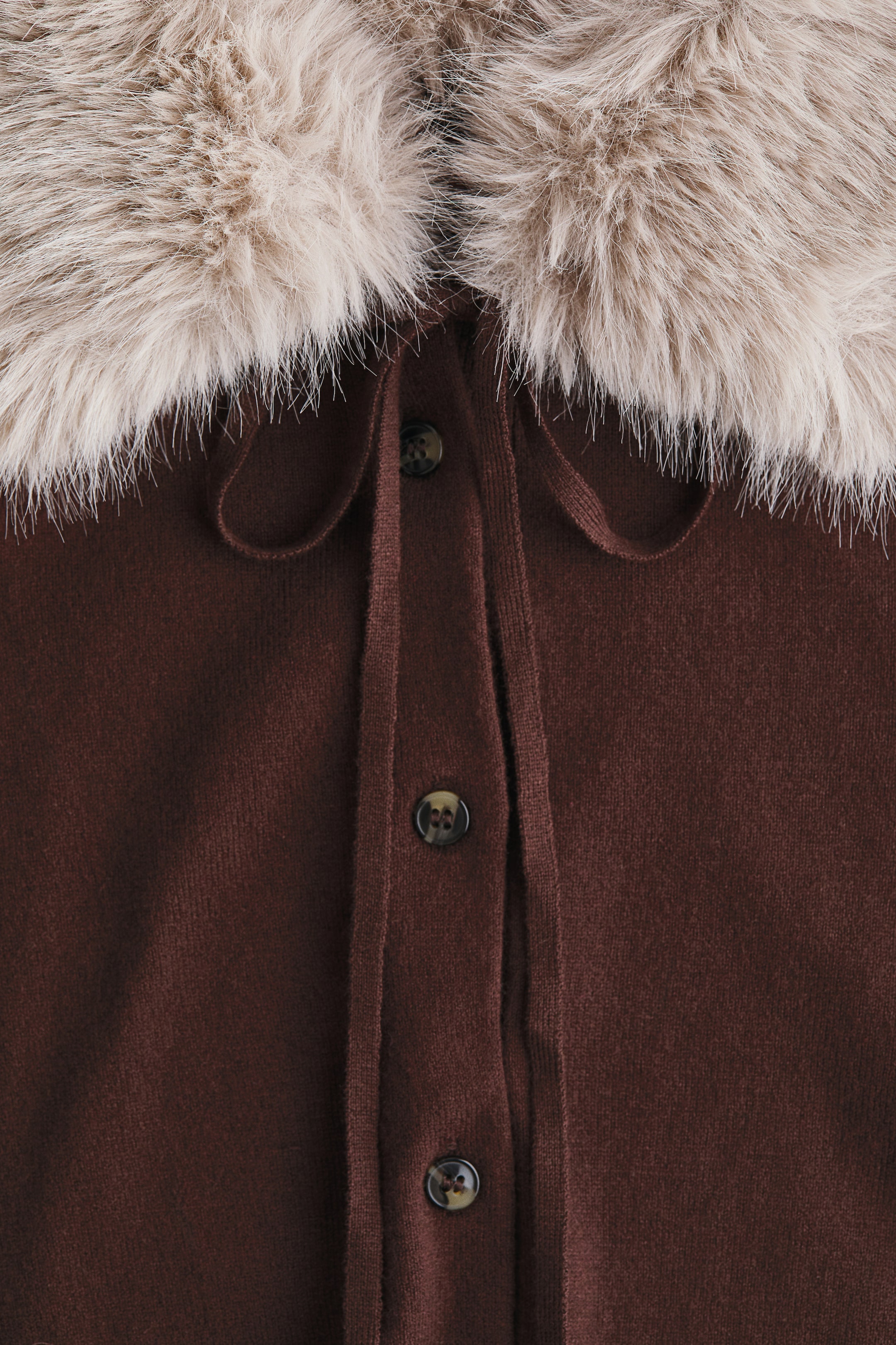 Ampliar la imagen: Cárdigan con cuello - Dark brown - Ladies | H&M MX 2