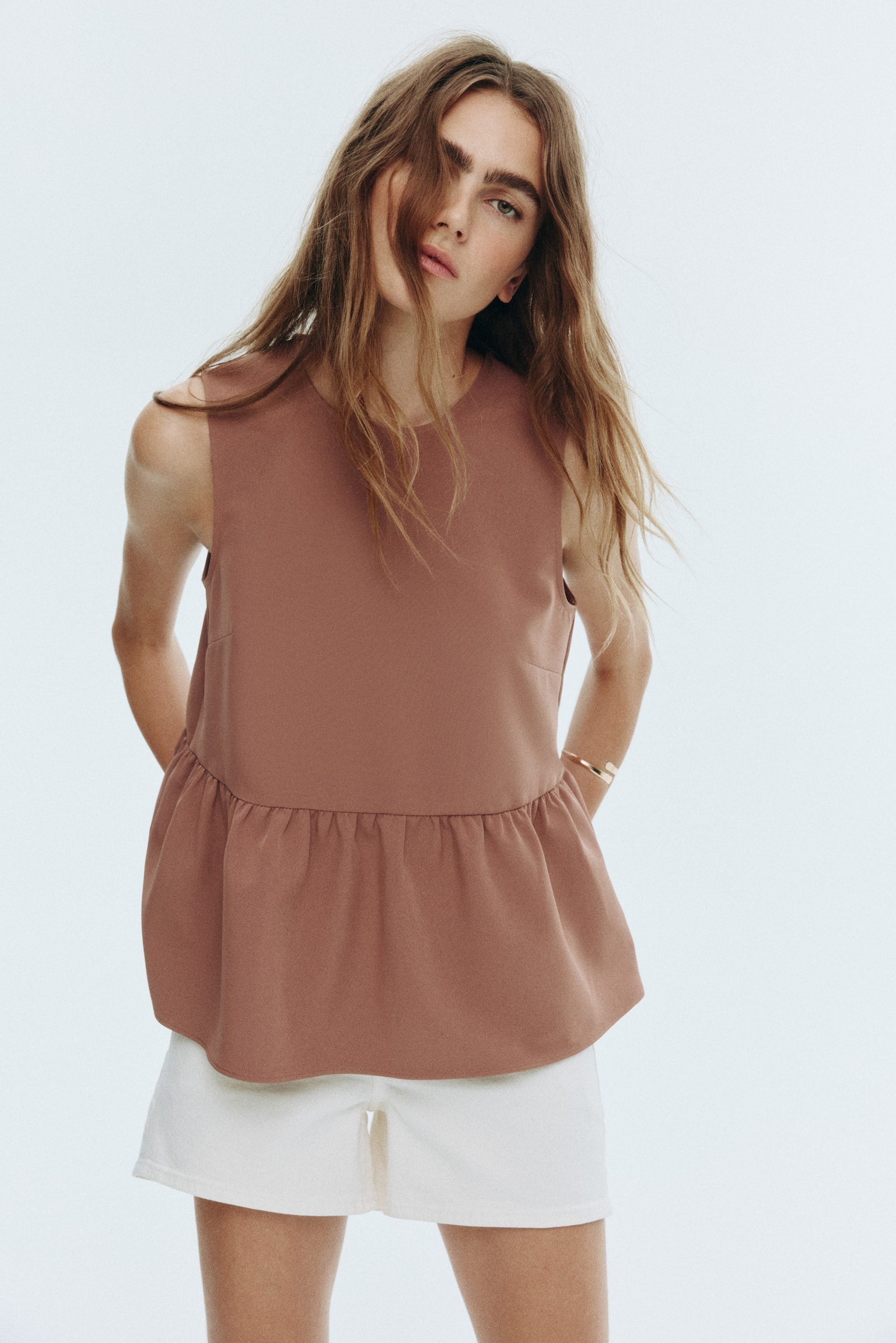 Peplum Top - Dusty pink - 5