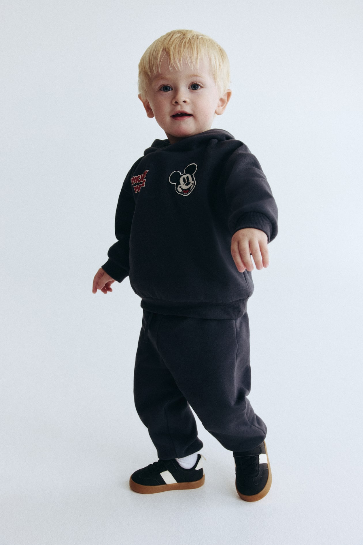 Dark grey/Mickey Mouse 2-Piece Sweatshirt and Joggers Set for