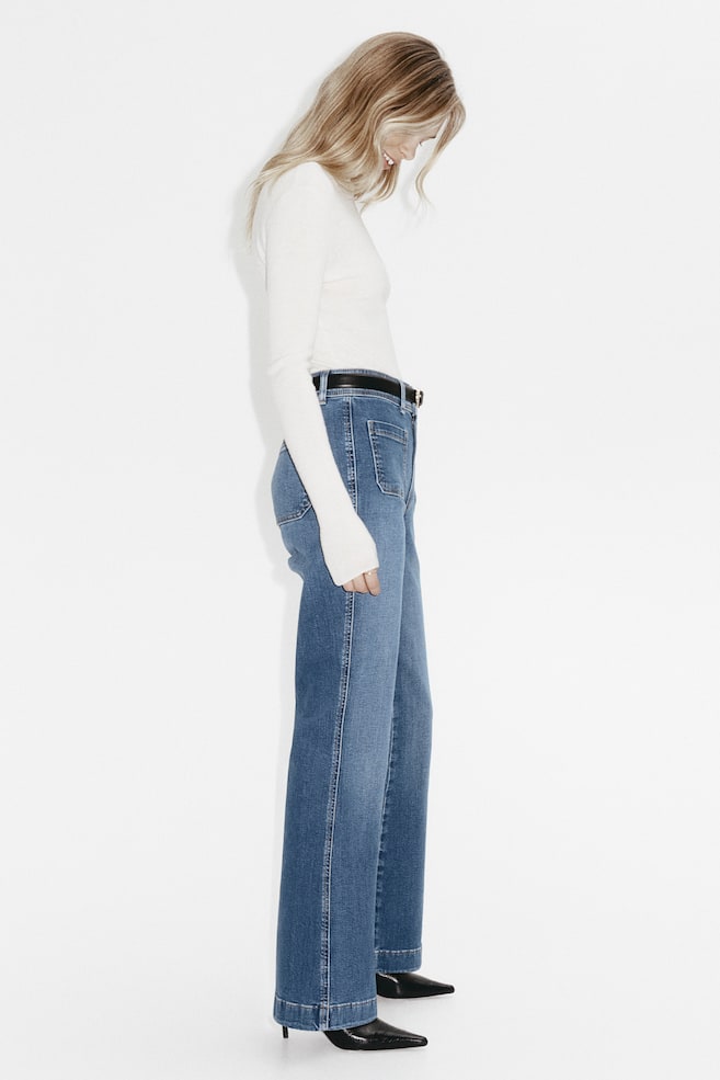Flared High Jeans-Denim blue - 5