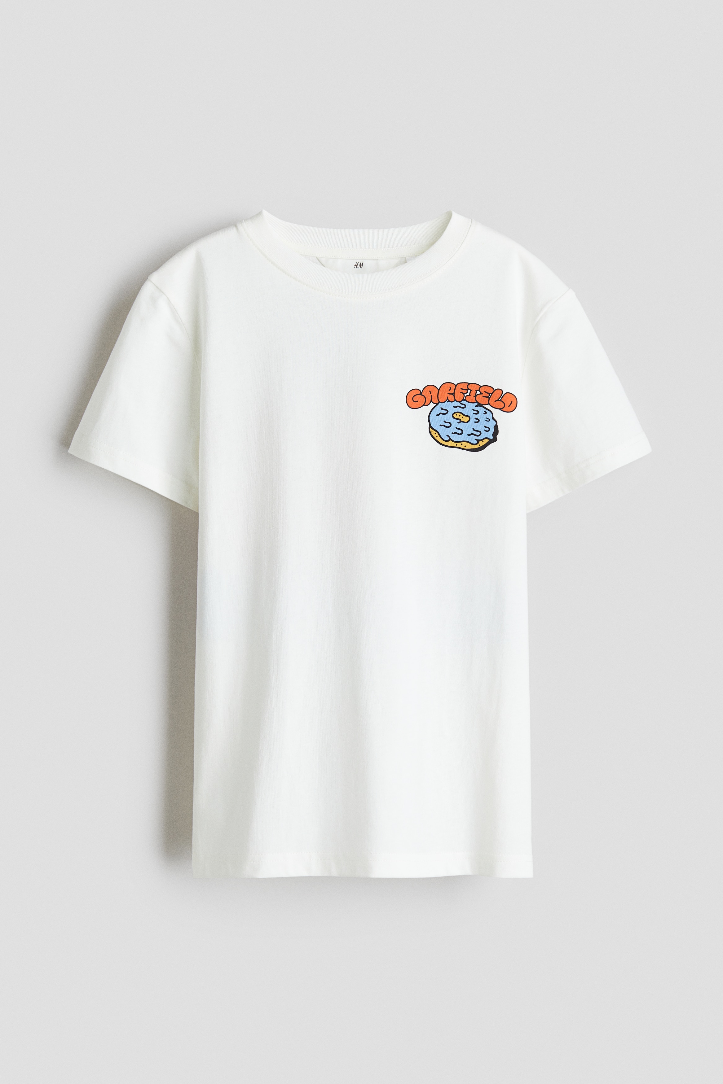 圖案棉質T恤 - 白色/加菲貓/黑色/PlayStation/白色/PlayStation/灰米色/TMNT/白色/加菲貓/亮藍色/PlayStation