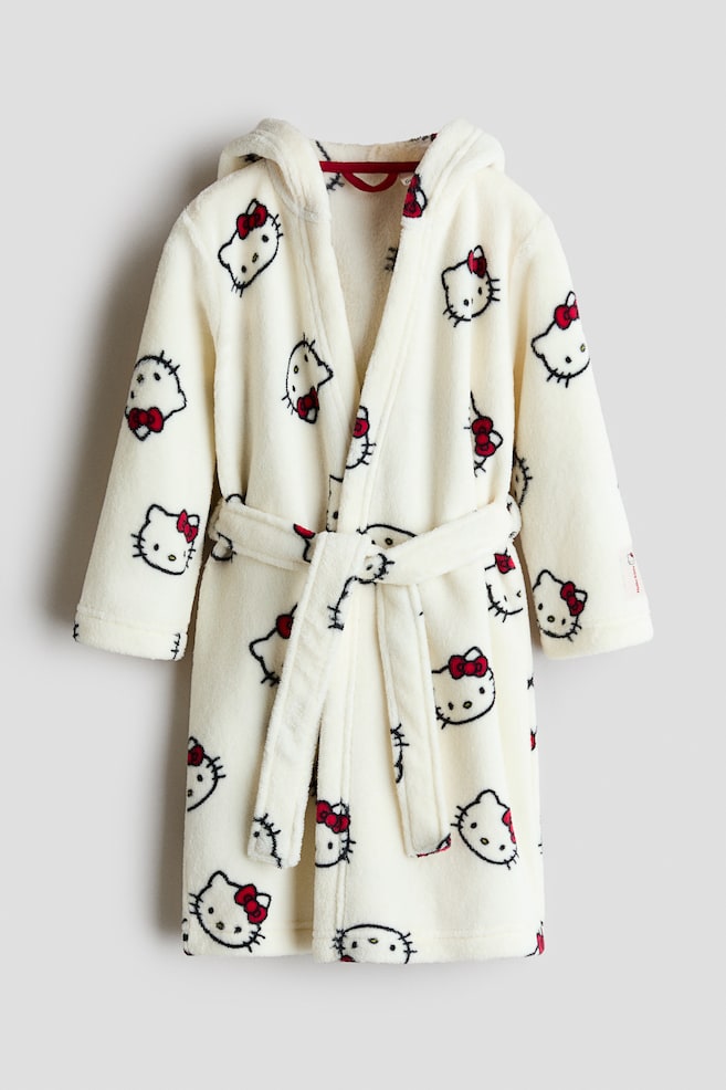 Fleece dressing gown - White/Hello Kitty - 1