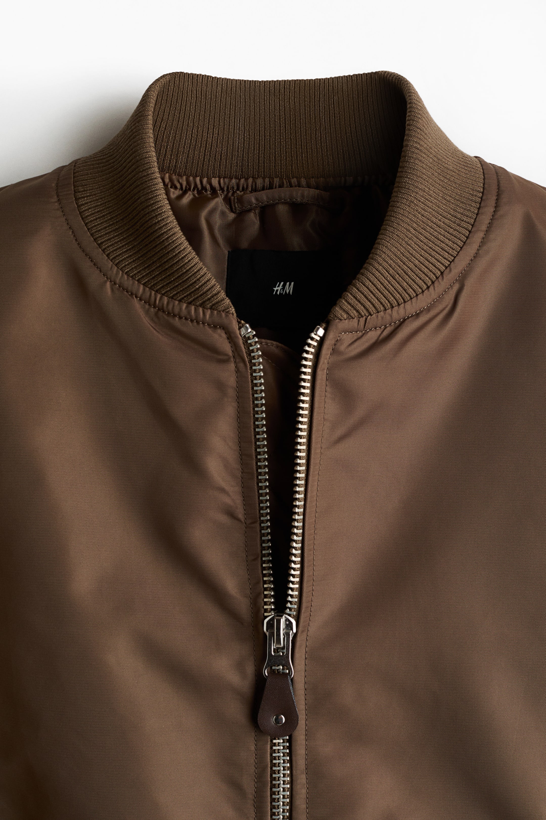 View larger image: Padded Nylon Bomber Jacket - Light brown - Men | H&M CA 7