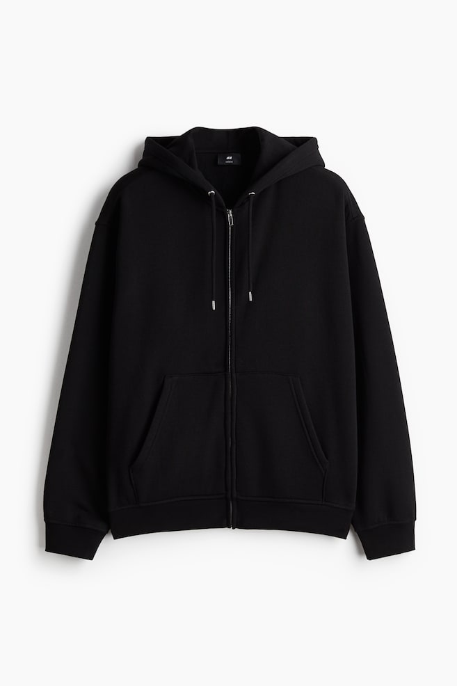 Loose-Fit Hooded Jacket - Black/Gray melange/Cream/Light gray/Beige/Dark gray/Khaki green/Dark gray - 1