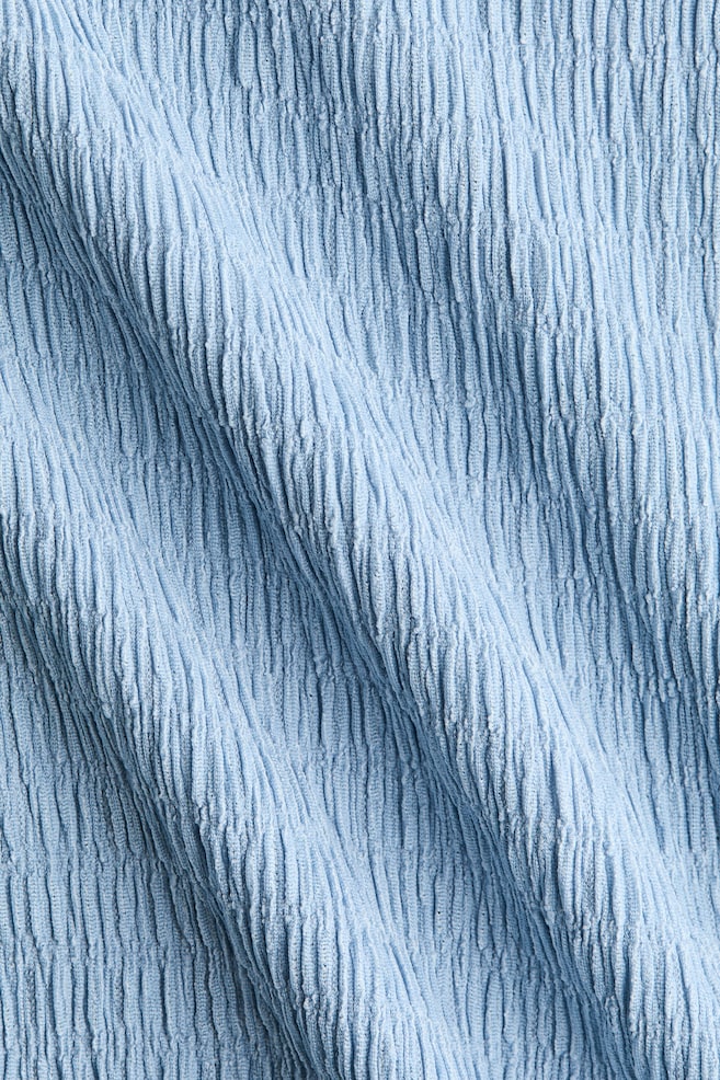 Gesmoktes Shirt-Hellblau - 2