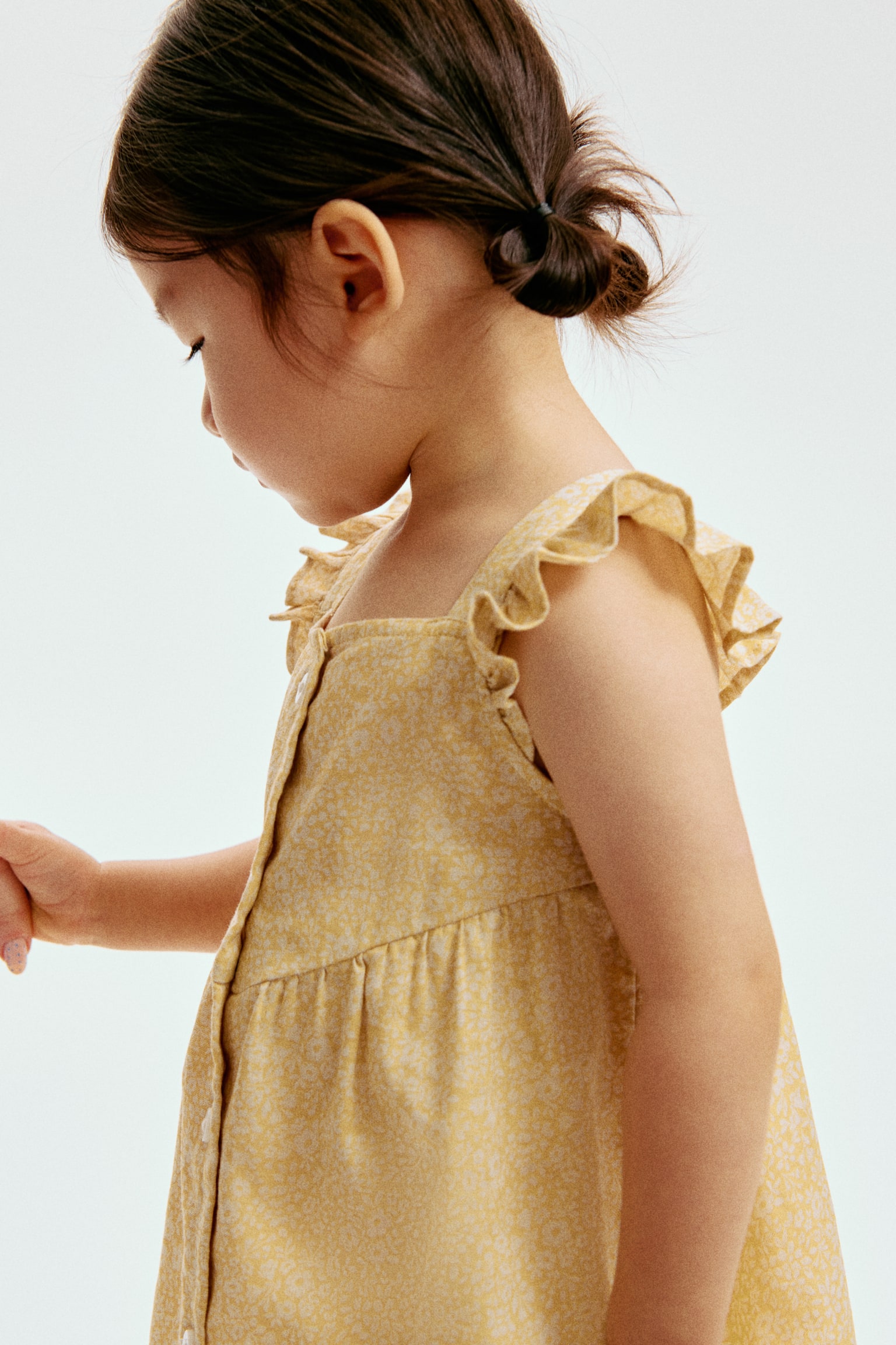 Flounce-trimmed cotton dress - 5