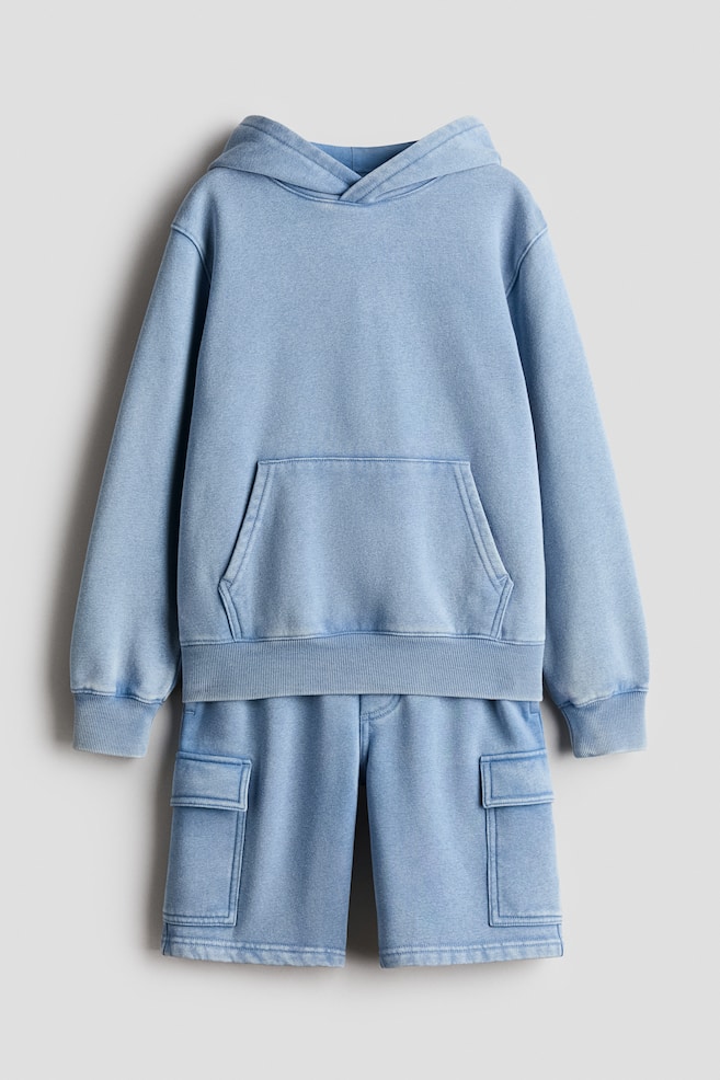 2-piece brushed-inside sweatshirt set - Dusty blue - 1