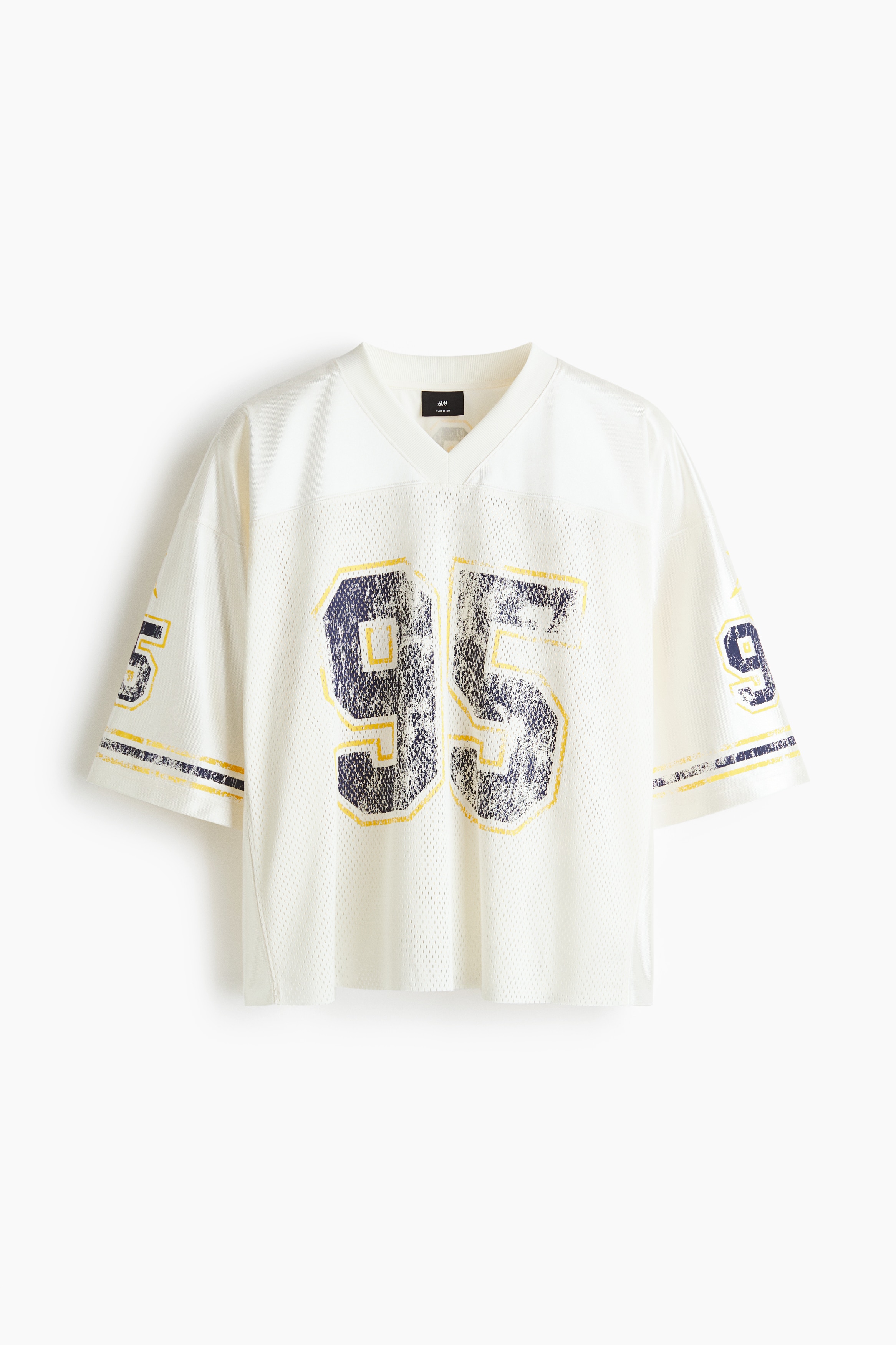 T-shirt Oversized Fit en mesh imprimé - Blanc/W. Coast 95/Bleu foncé/W. Coast 95/Blanc/22/Noir/22