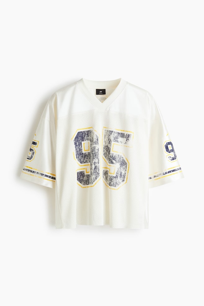 Oversized Printed Mesh T-Shirt - White/W. Coast 95/Black/22/White/22/Black/95/Dark blue/W. Coast 95 - 1