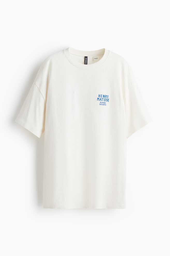 T-shirt ample imprimé - Blanc/Henri Matisse/Blanc/Ford/Gris foncé/Pacha/Beige clair/Billie Eilish/Crème/Pacha/Blanc/Coca-Cola/Blanc/Selena Gomez - 1