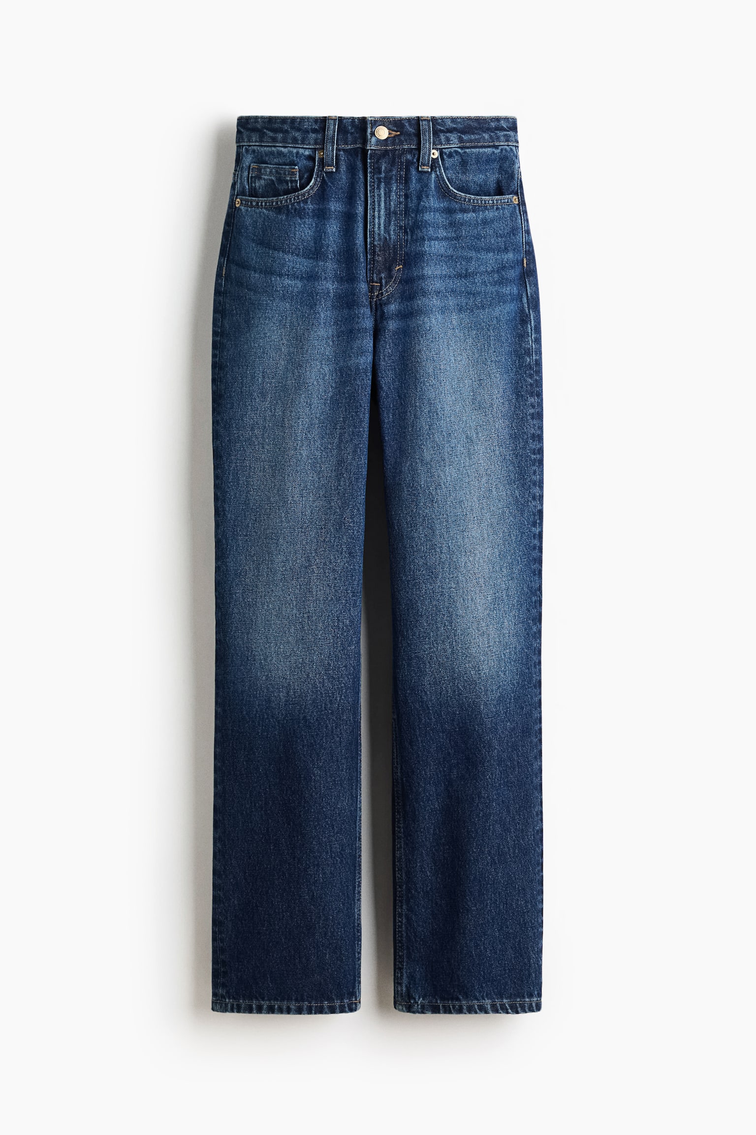 Straight High Jeans - Dark denim blue/Denim blue/Denim blue/Washed denim blue/Light denim blue - 2
