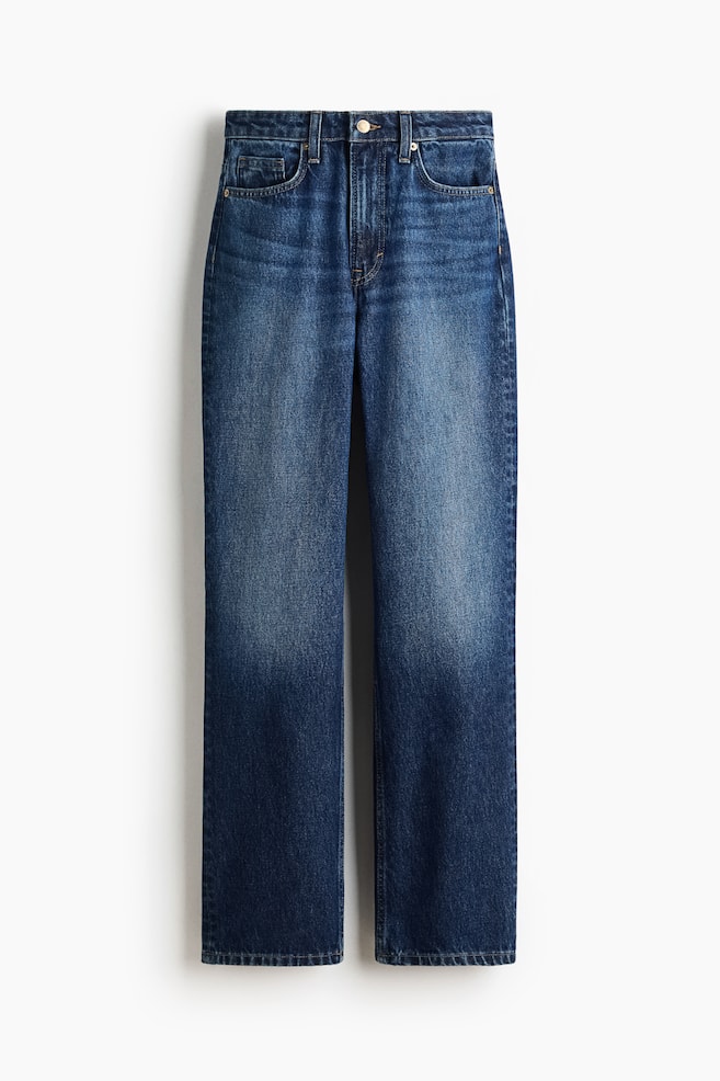 Straight High Jeans - Dark denim blue/Denim blue/Light denim blue/Washed denim blue - 1
