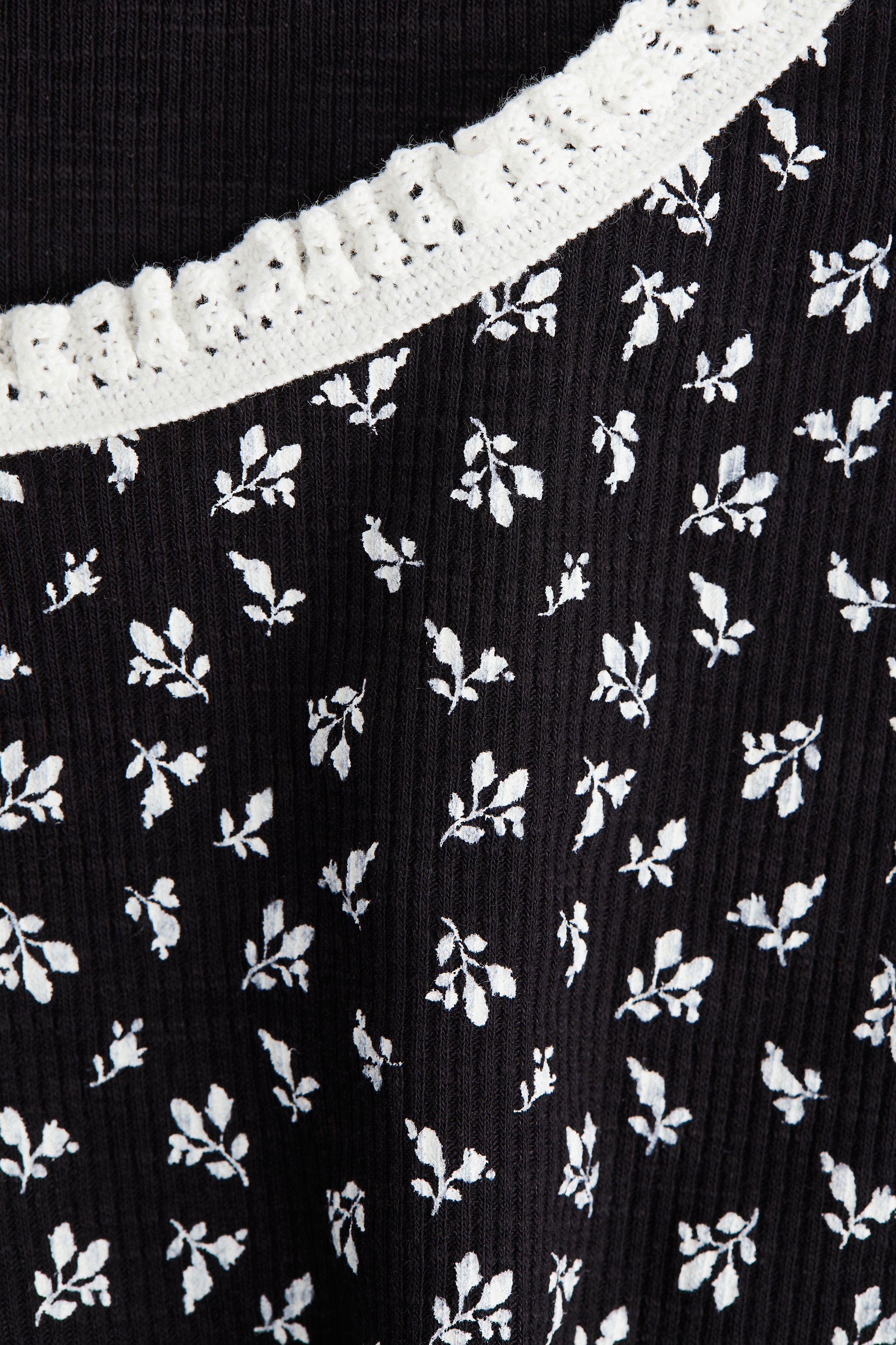 Lace-trimmed top