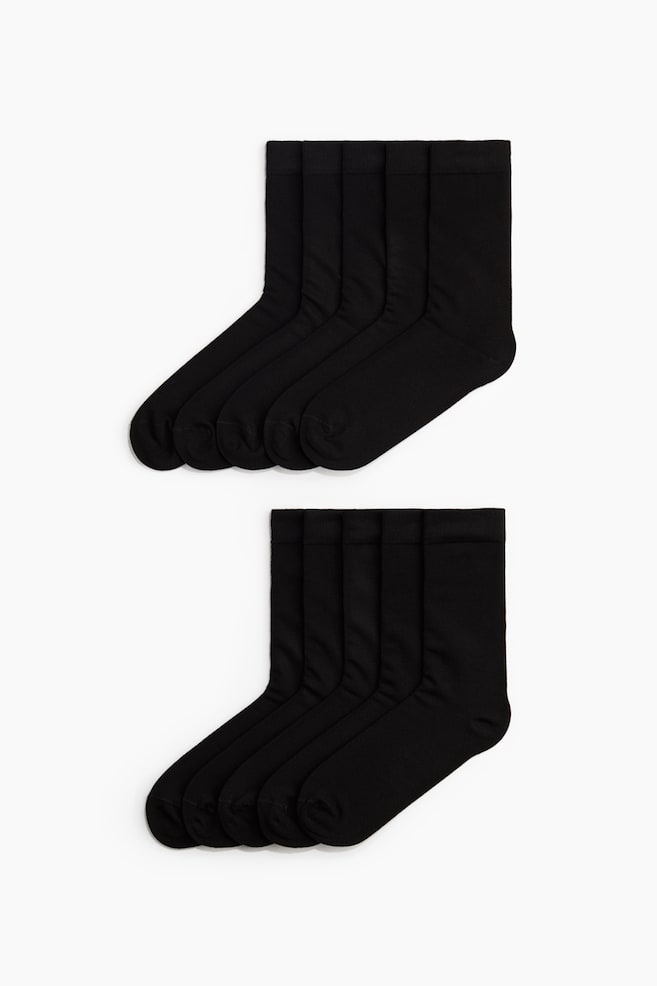 10-pack Calcetines con Lycra® - Negro - 1